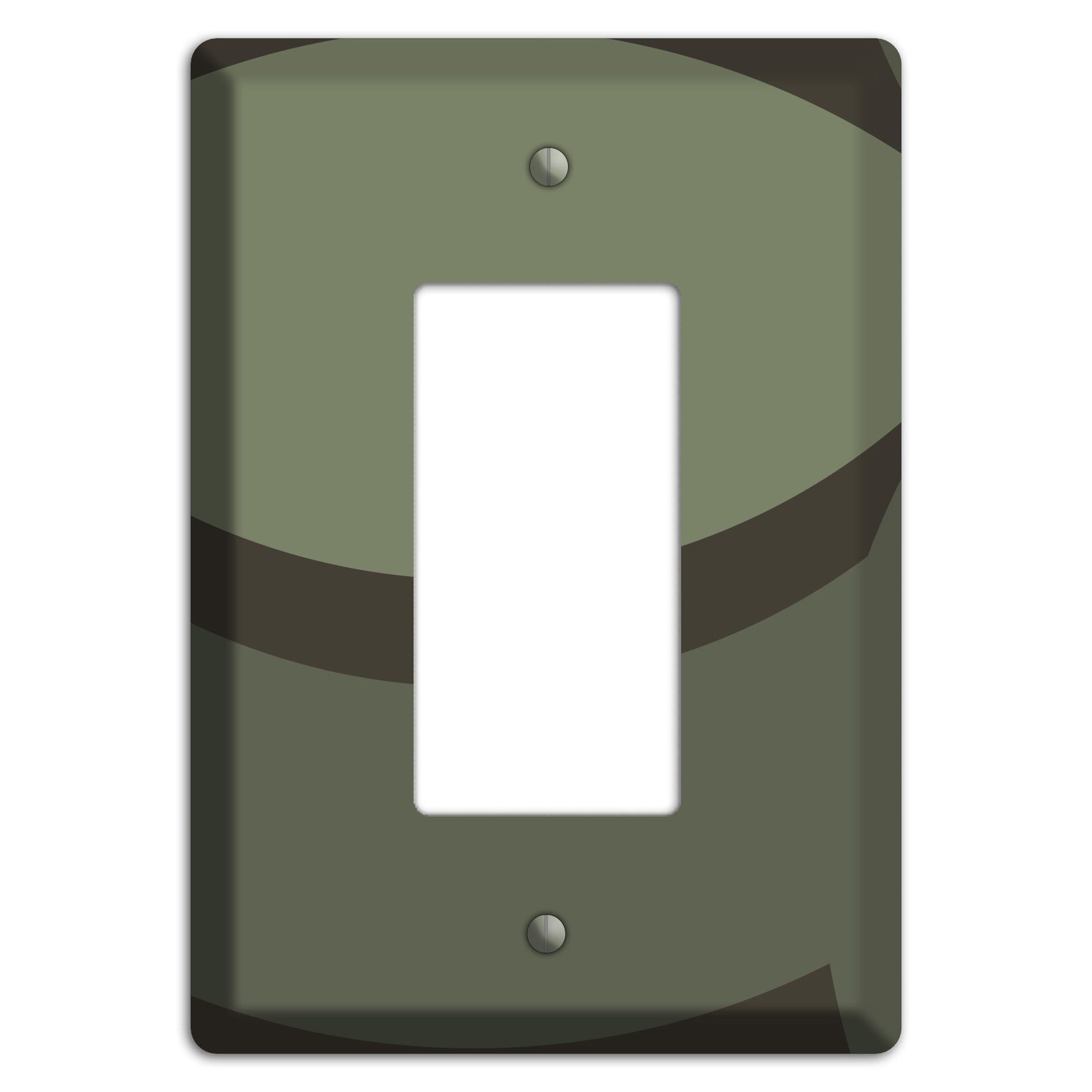 Olive Abstract Rocker Wallplate