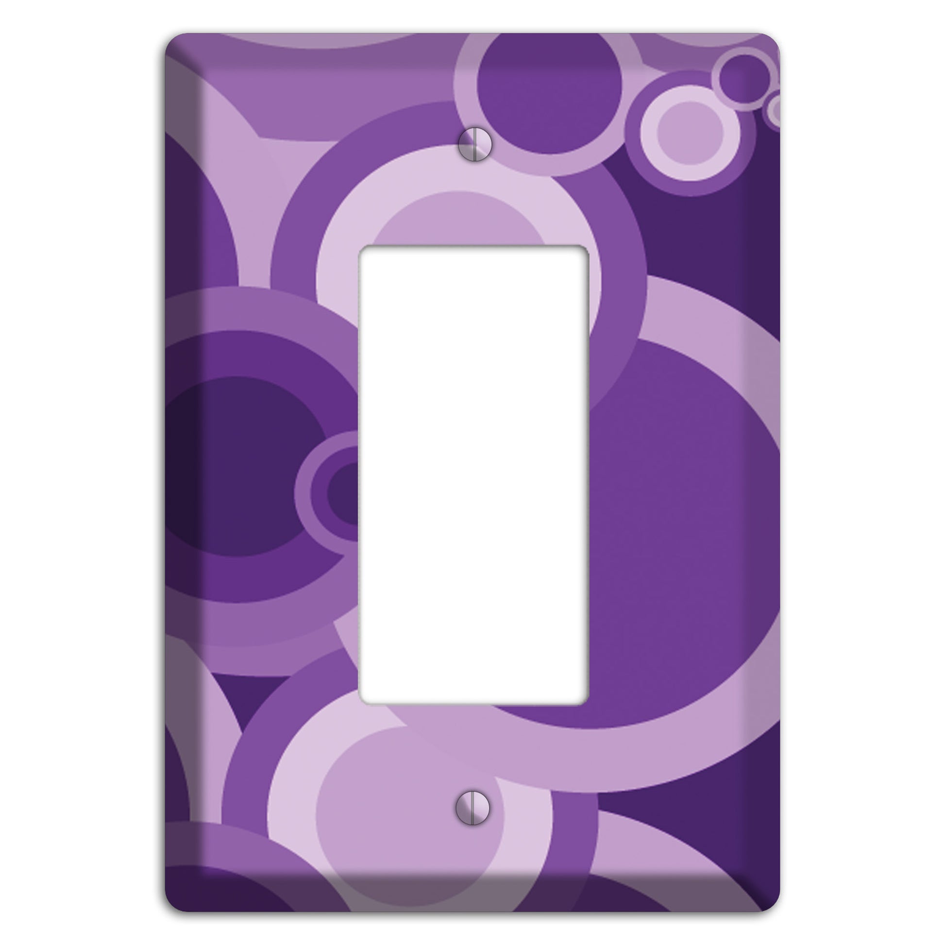 Purple Circles Rocker Wallplate