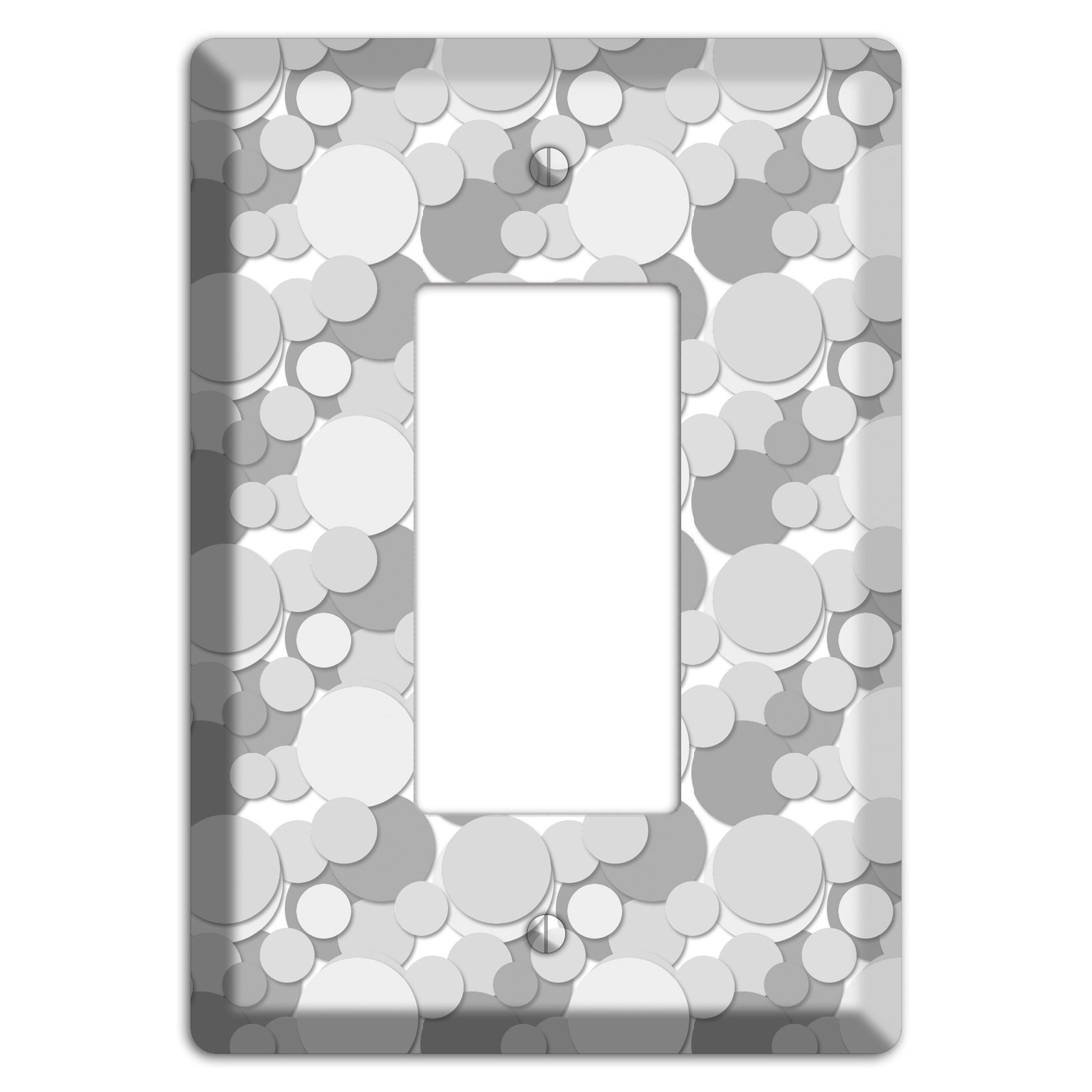Multi Grey Bubble Dots Rocker Wallplate