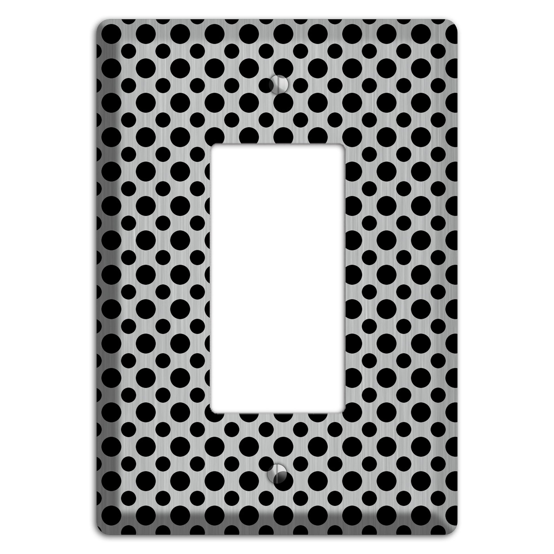 Multi Small Polka Dots Stainless Rocker Wallplate