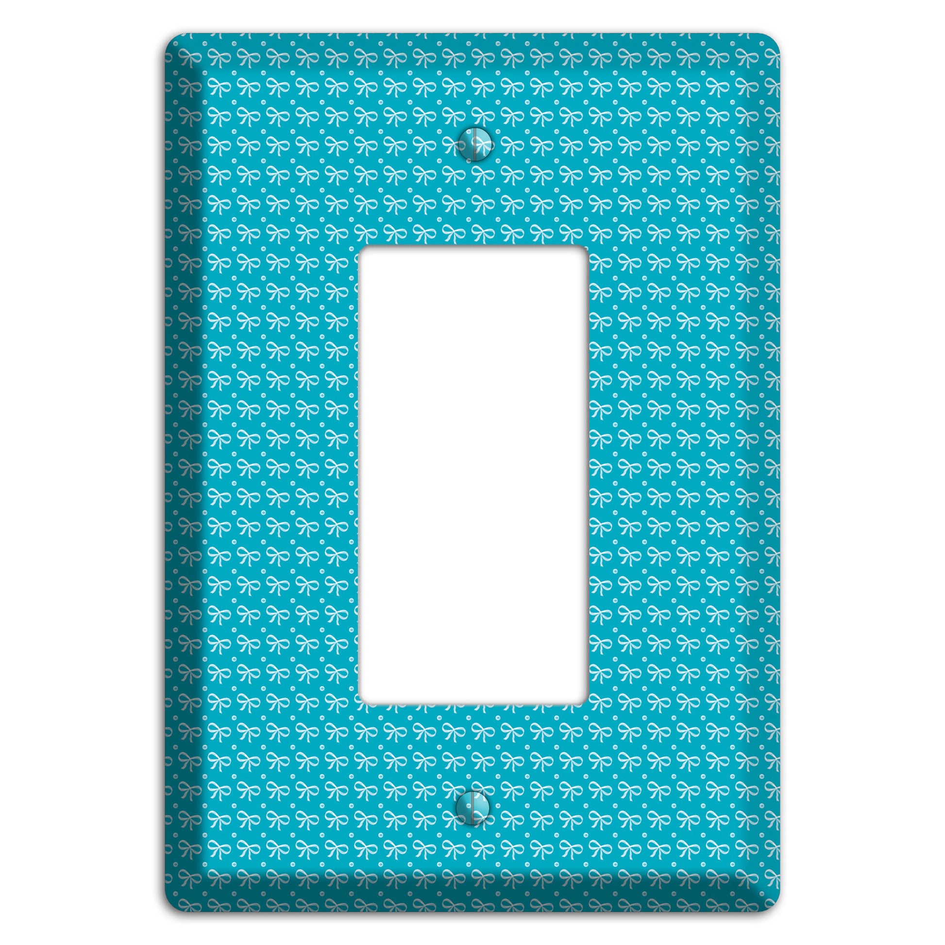 Turquoise Bows Rocker Wallplate