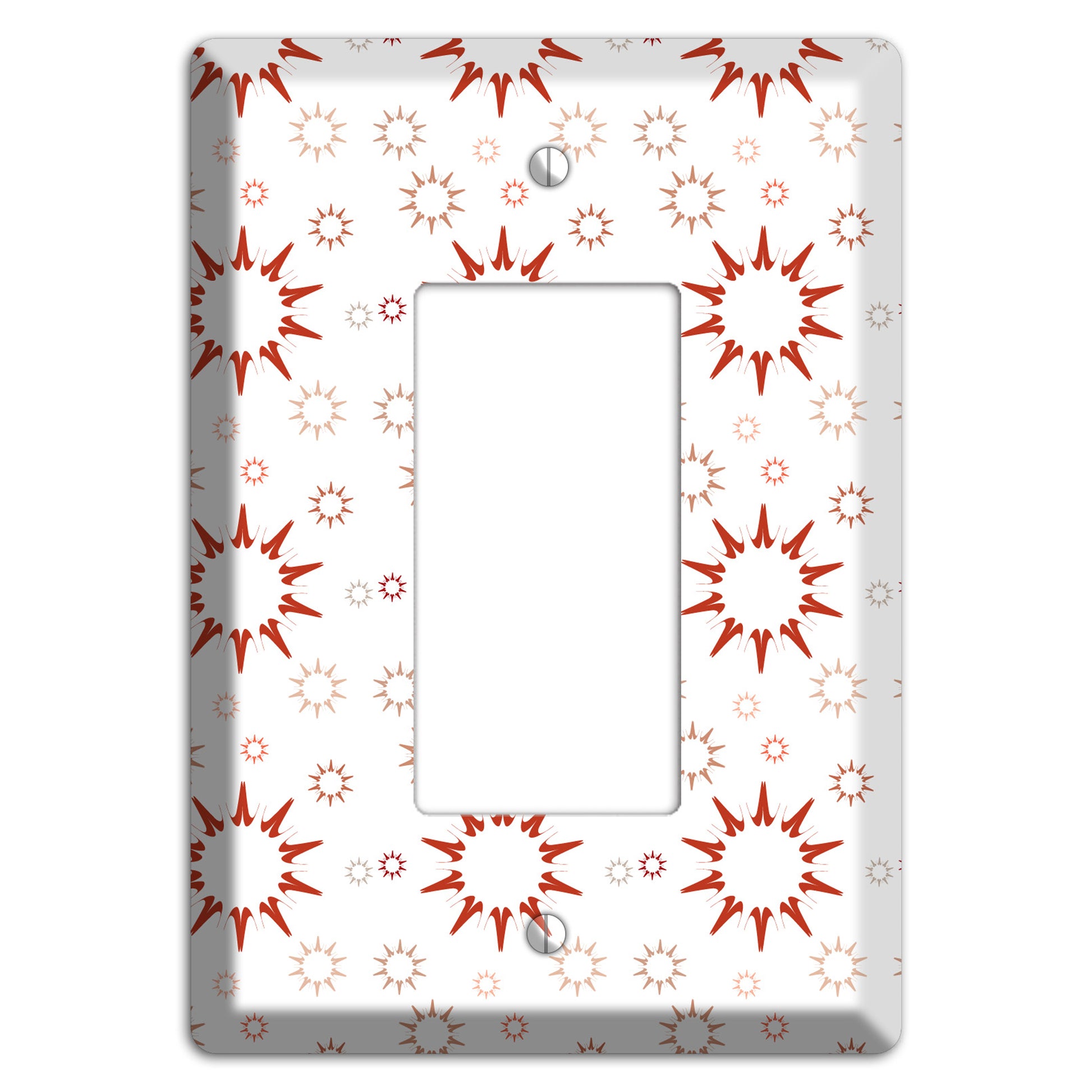 Maroon Retro Burst Rocker Wallplate