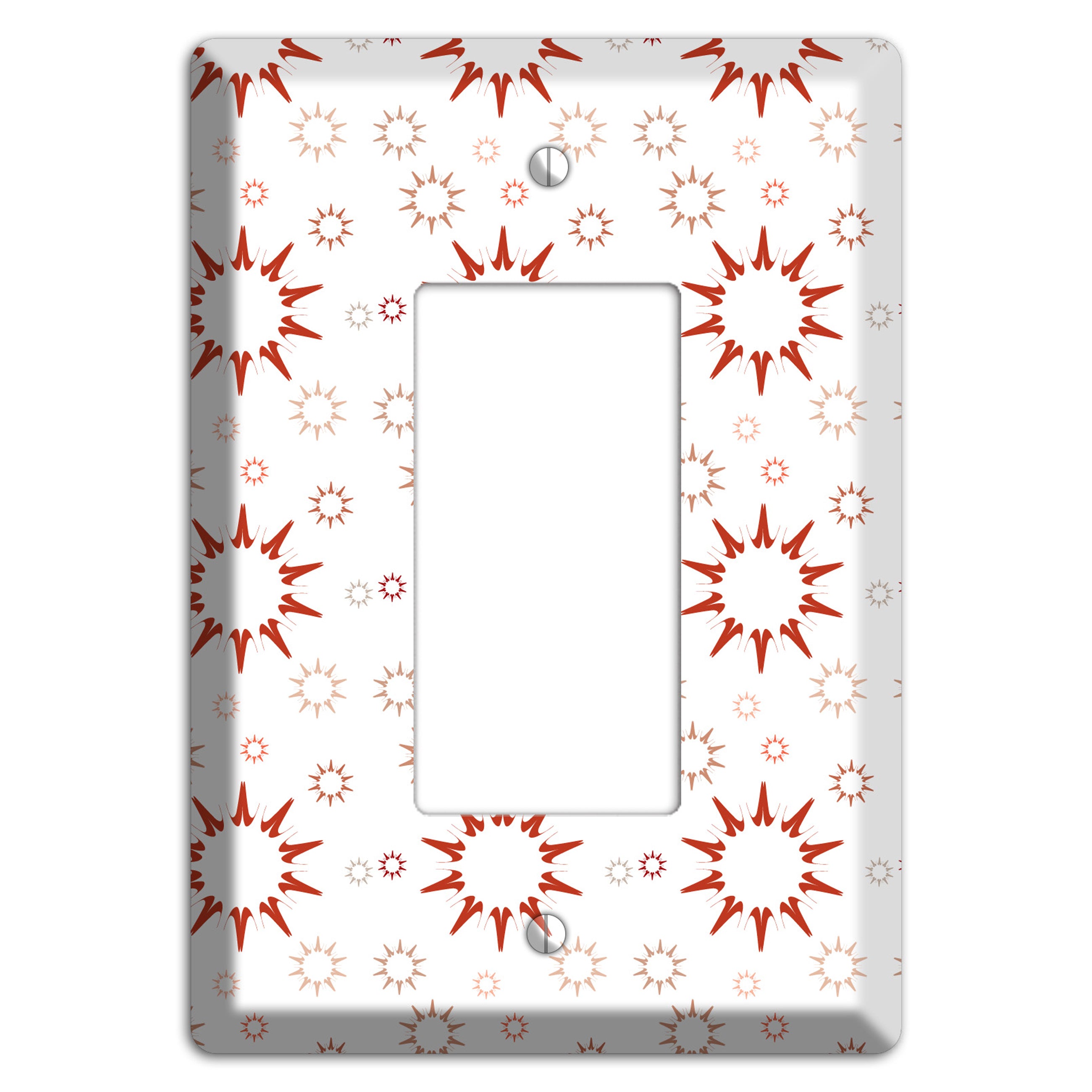 Maroon Retro Burst Rocker Wallplate
