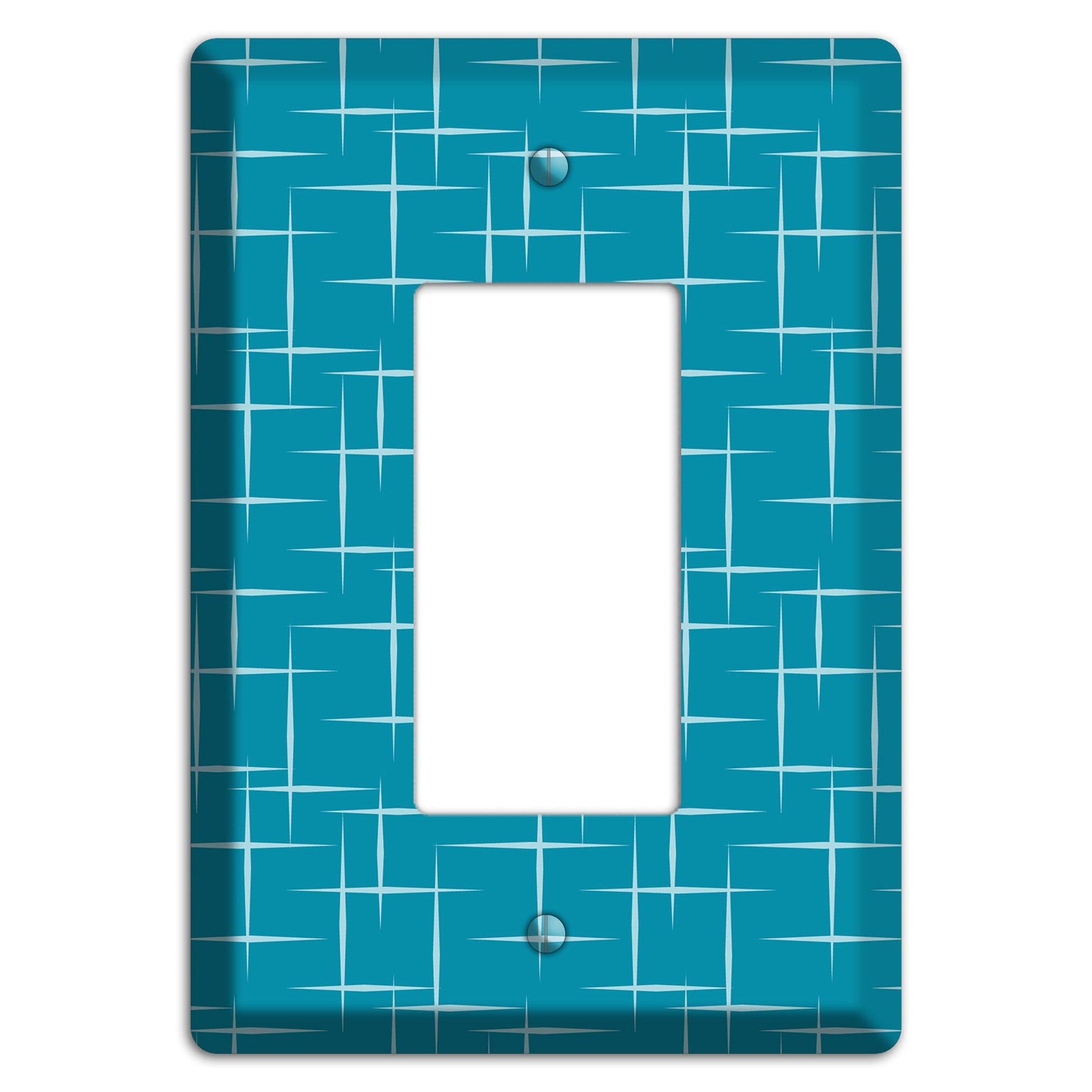 Blue Atom Burst Rocker Wallplate