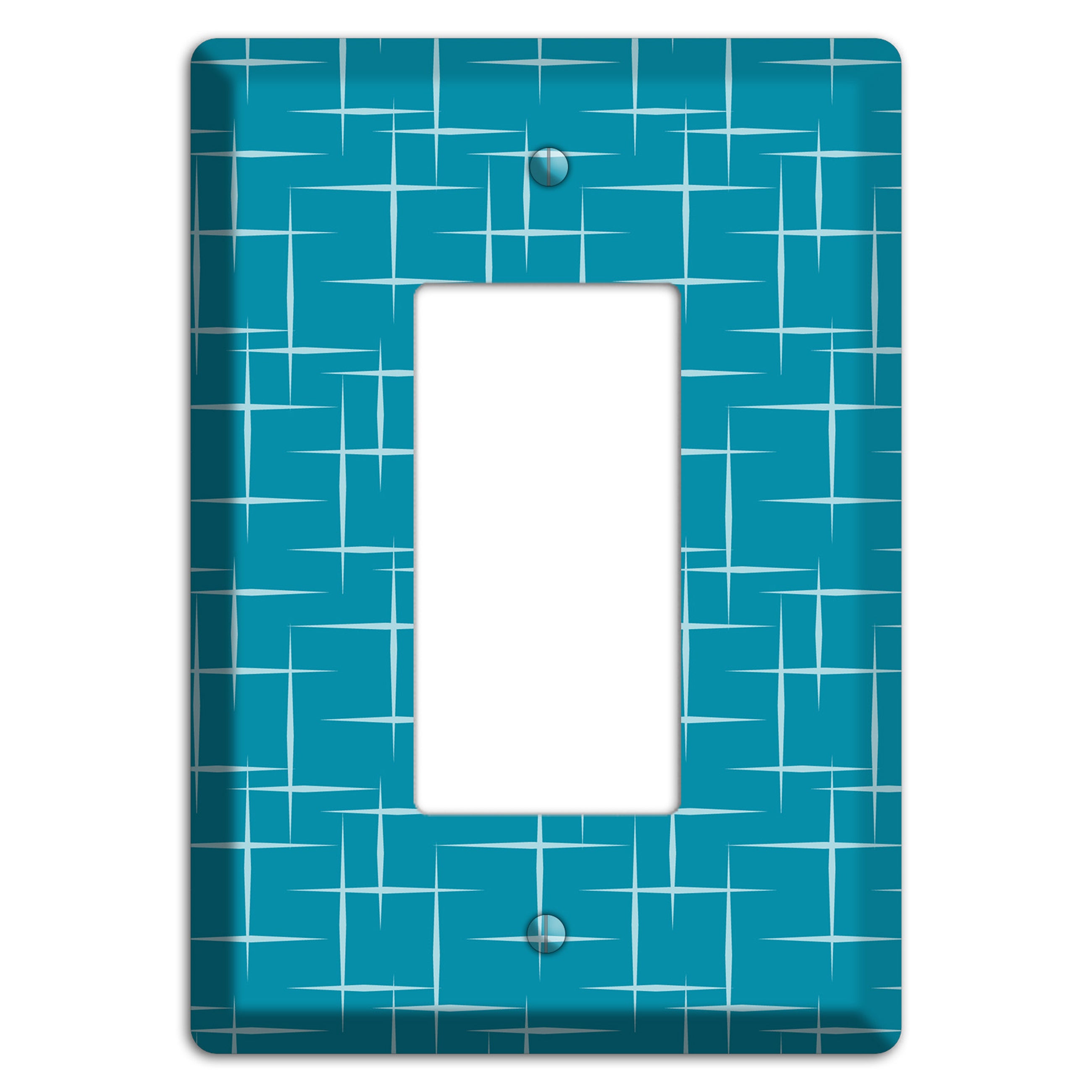Blue Atom Burst Rocker Wallplate