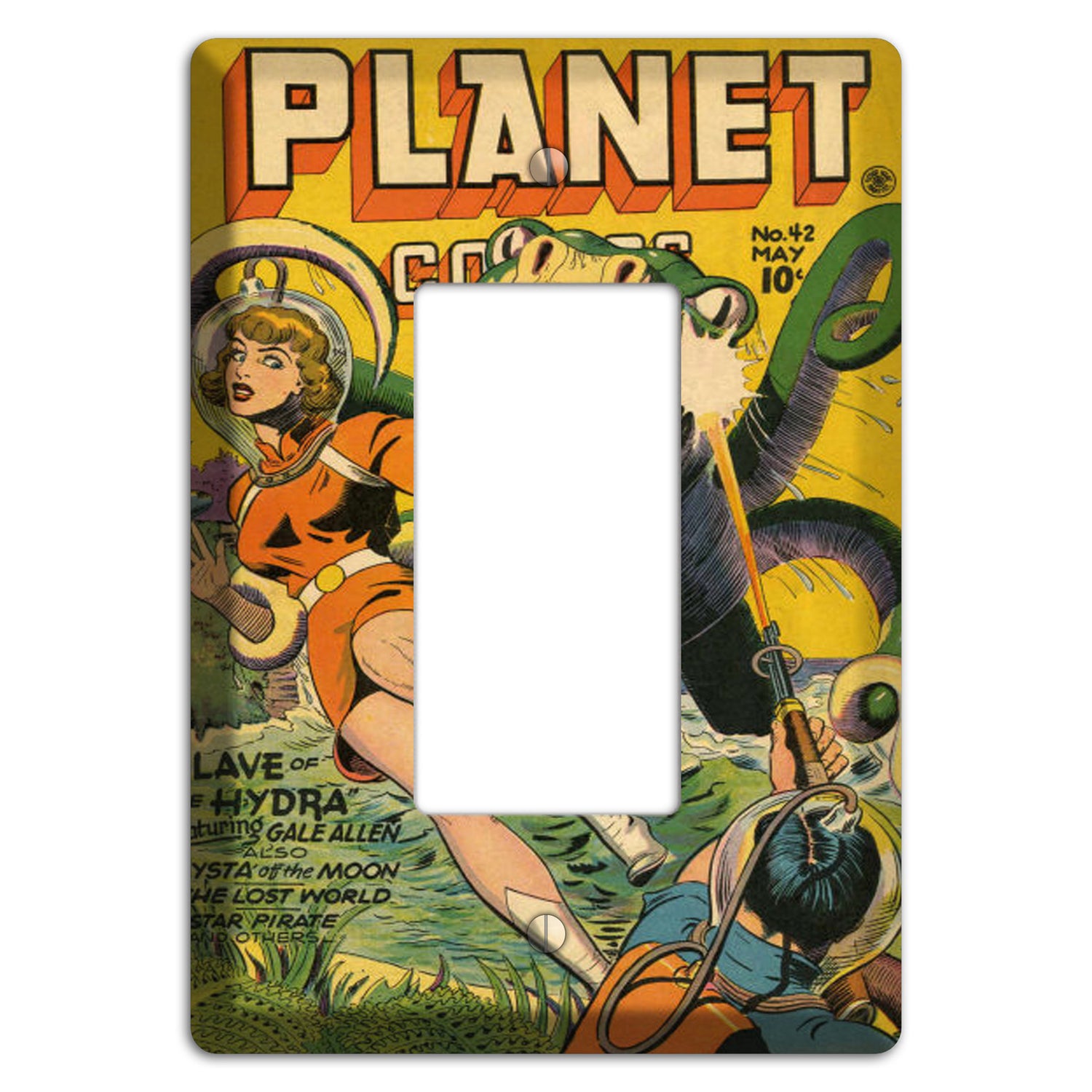 Planet Vintage Comics Rocker Wallplate