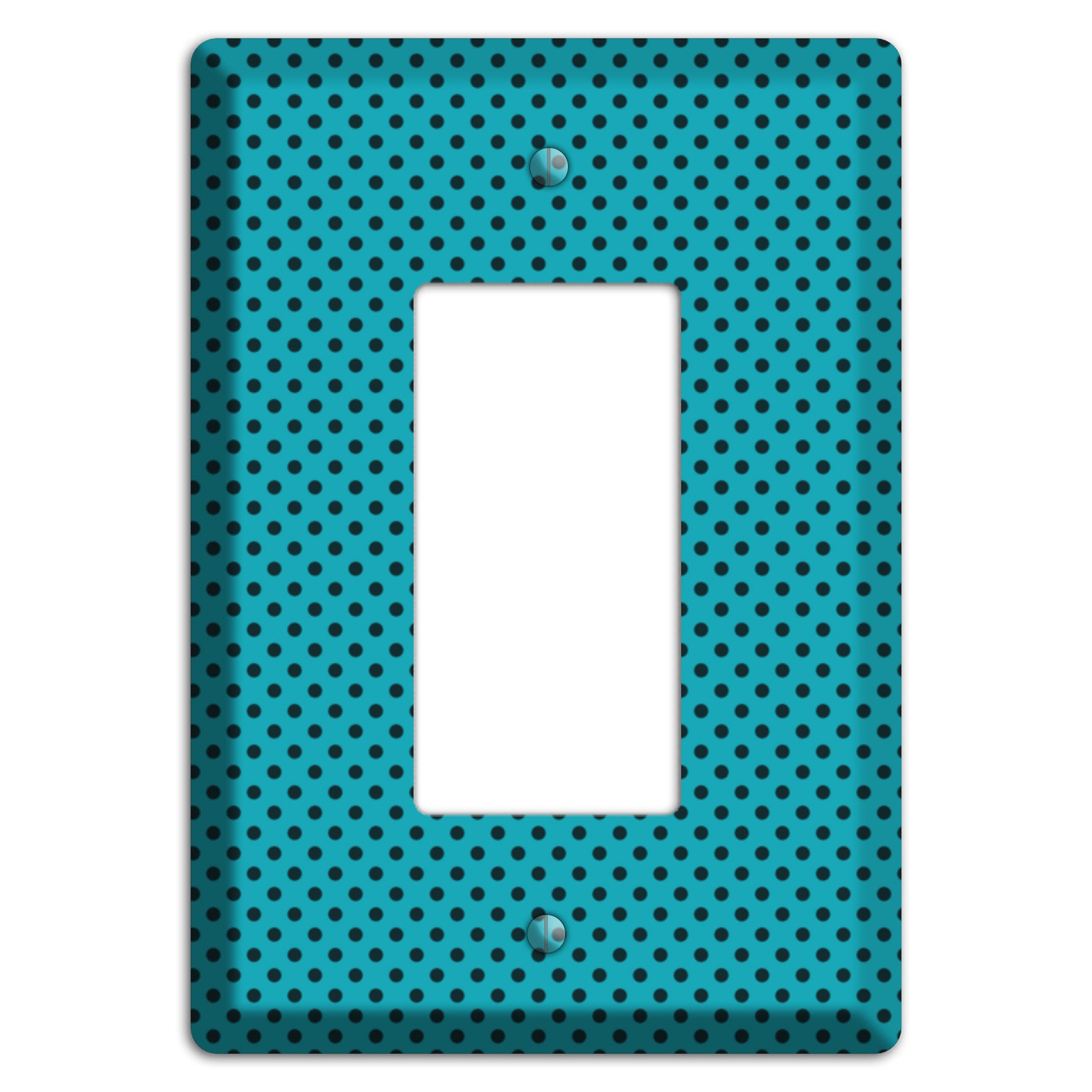 Turquoise with Polka Dots Rocker Wallplate