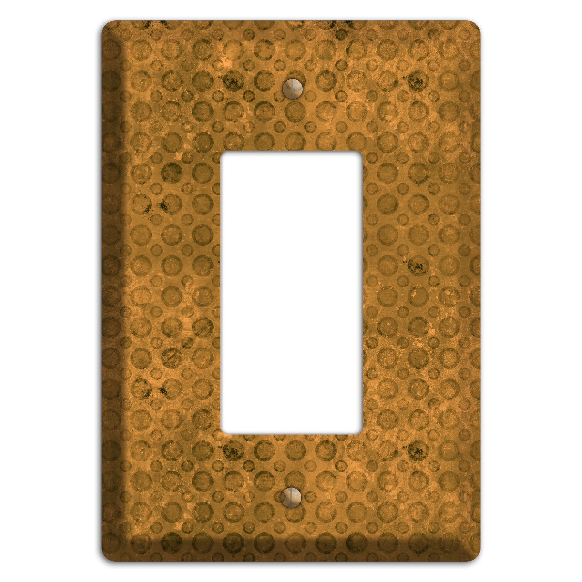 Mustard Circles Rocker Wallplate