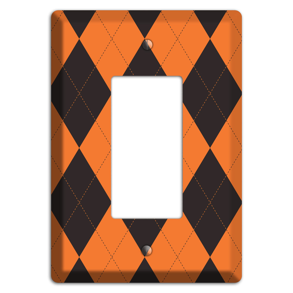 Orange Argyle Rocker Wallplate