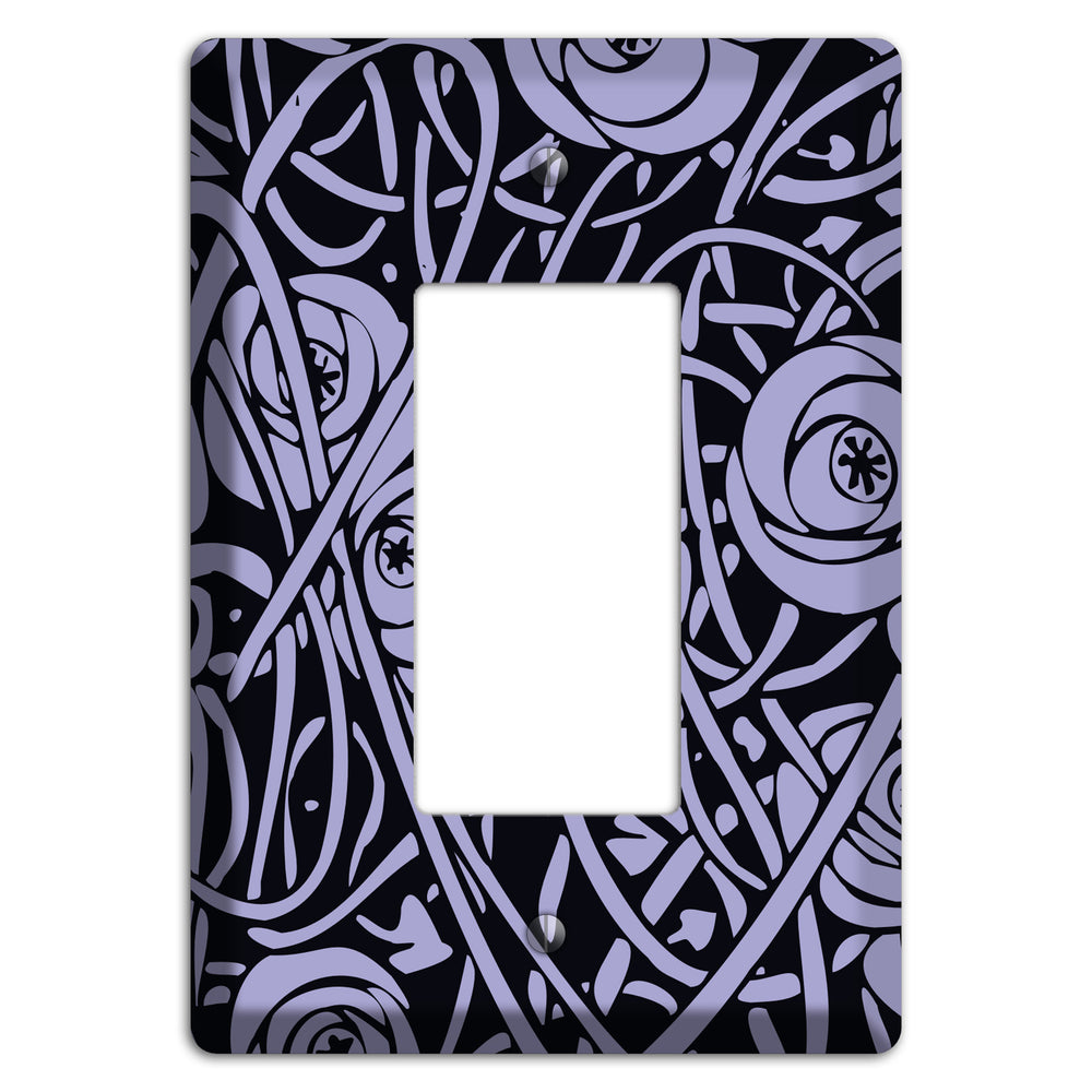 Lilac Deco Floral Rocker Wallplate