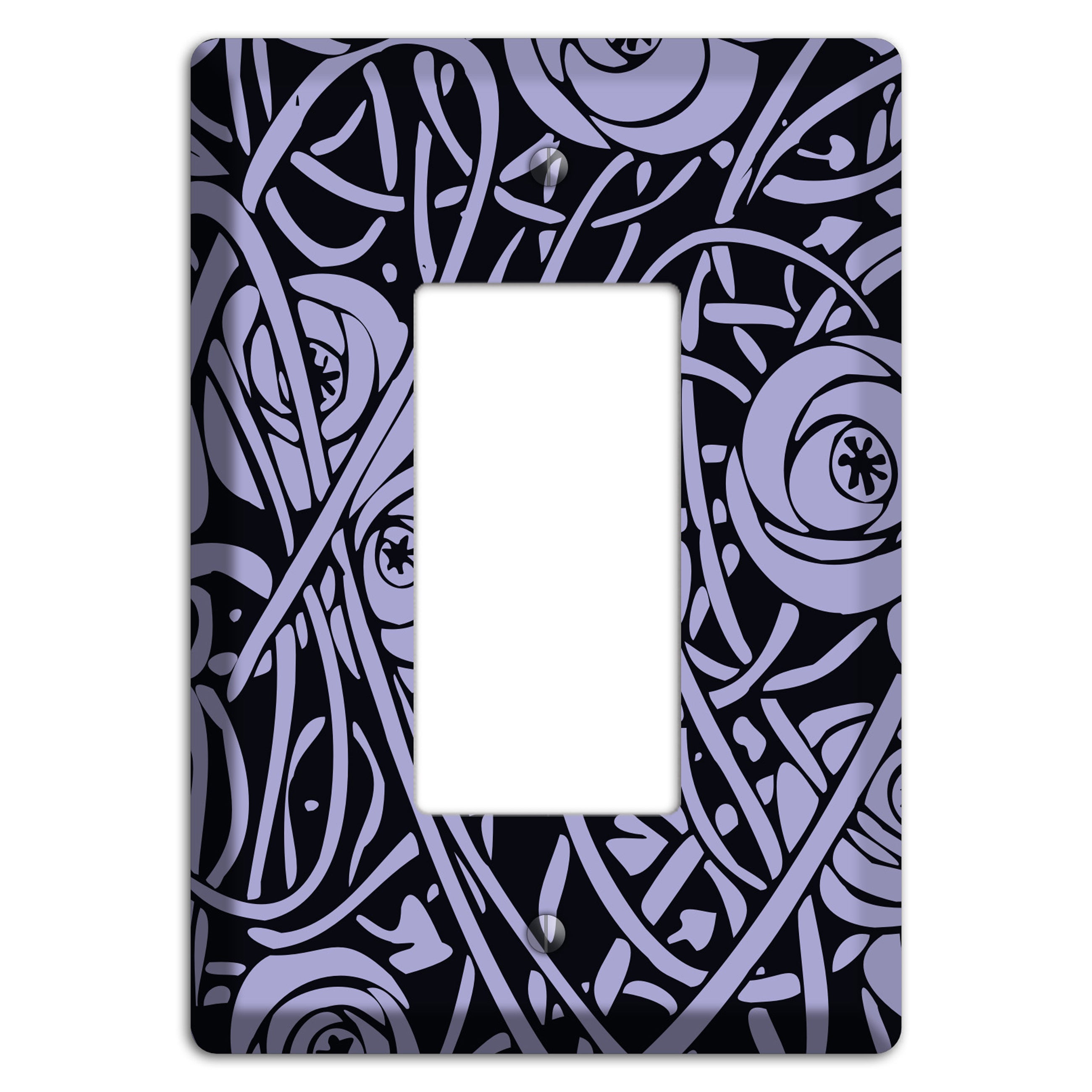 Lilac Deco Floral Rocker Wallplate