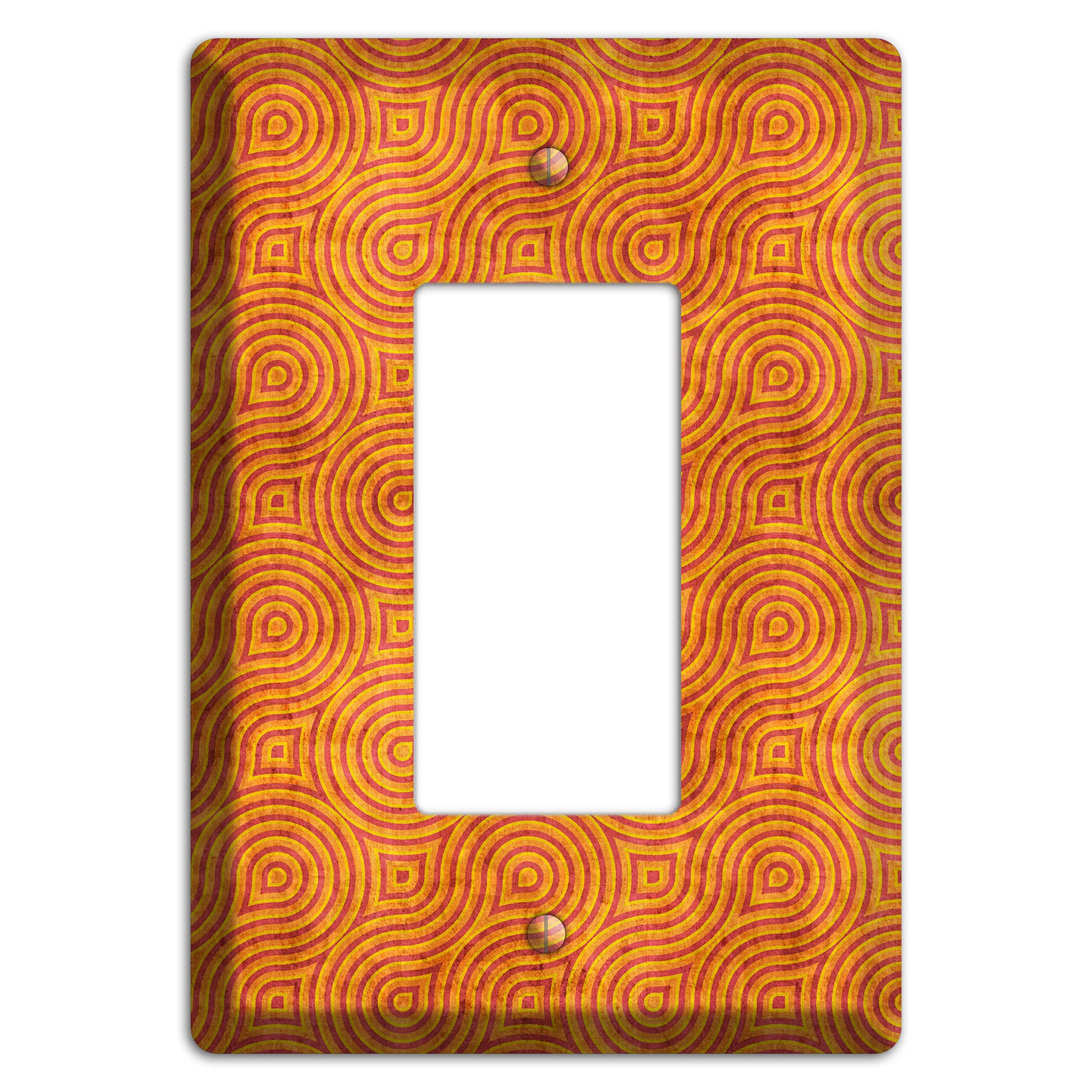 Red and Orange Swirl Rocker Wallplate