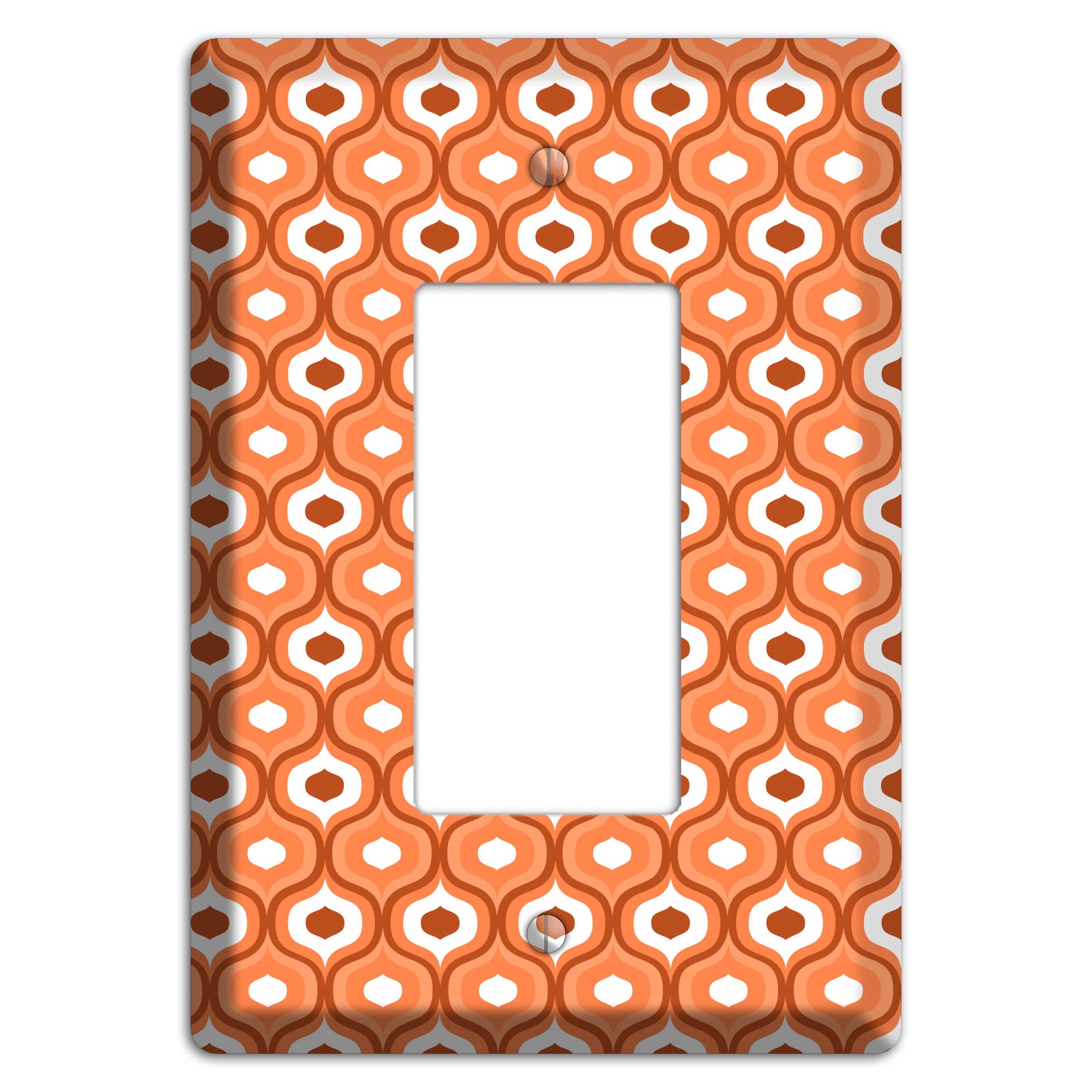 Orange and Red Double Scallop Rocker Wallplate