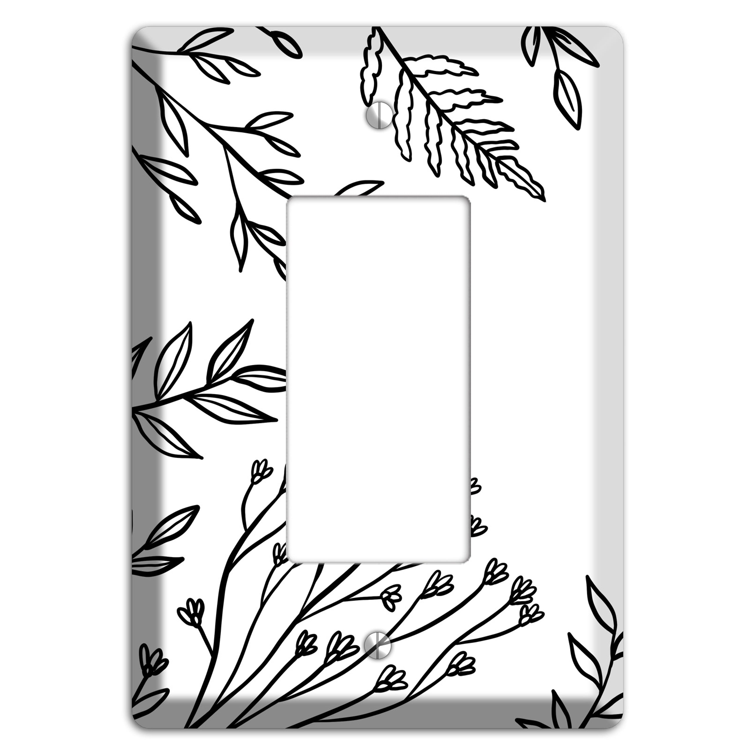 Hand-Drawn Floral 38 Rocker Wallplate