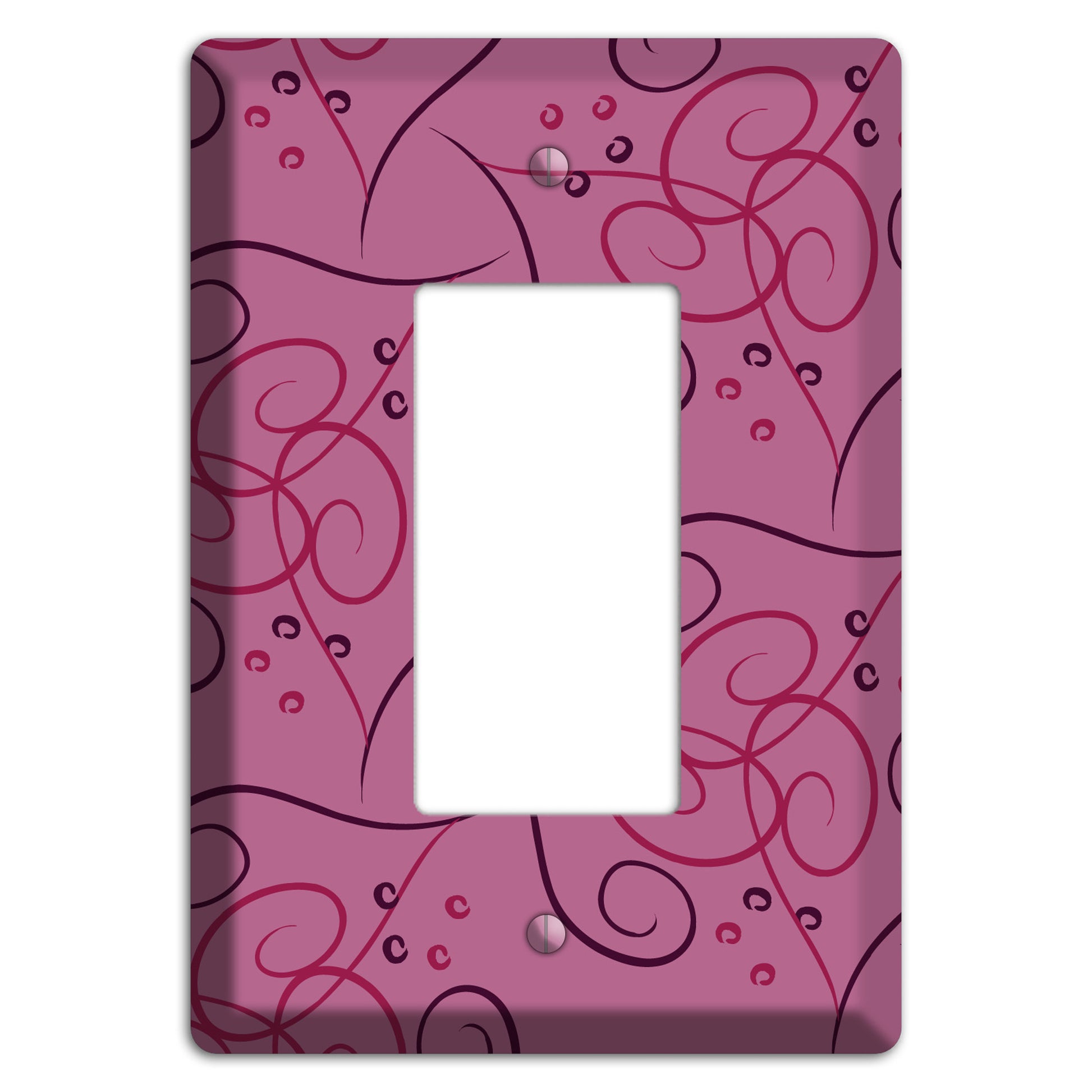 Pink Scroll Hearts Rocker Wallplate