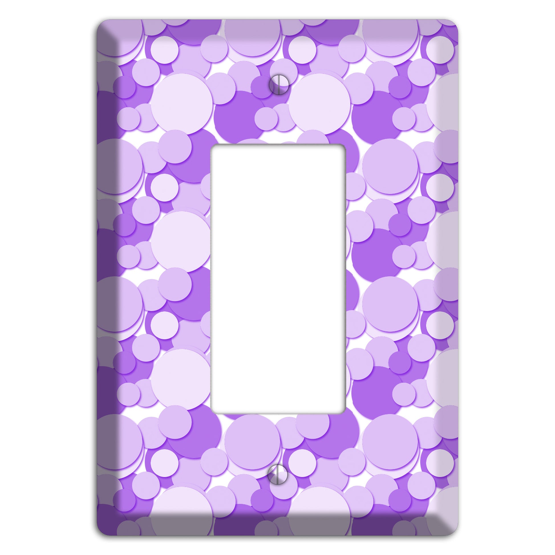 Multi Purple Bubble Dots Rocker Wallplate