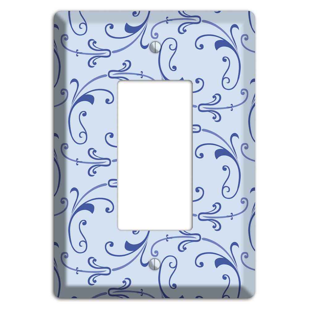 Light Blue Victorian Sprig Rocker Wallplate