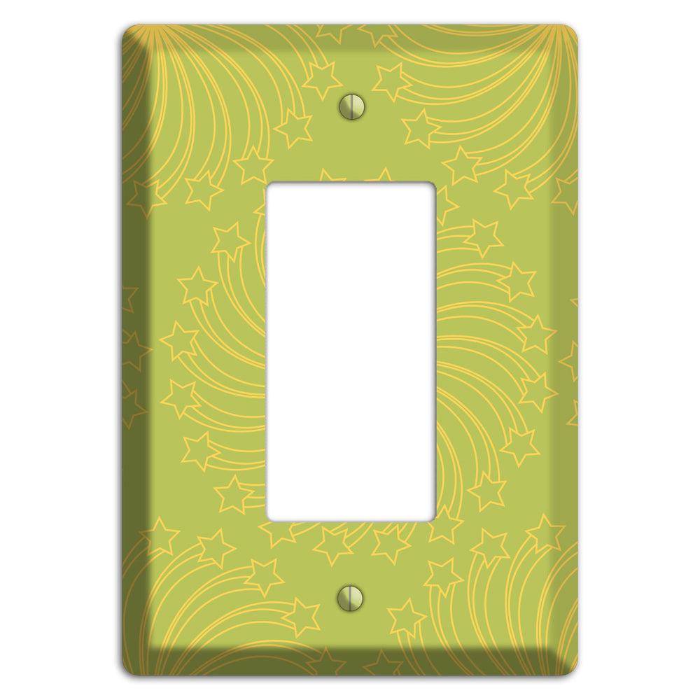 Multi Lime Star Swirl Rocker Wallplate