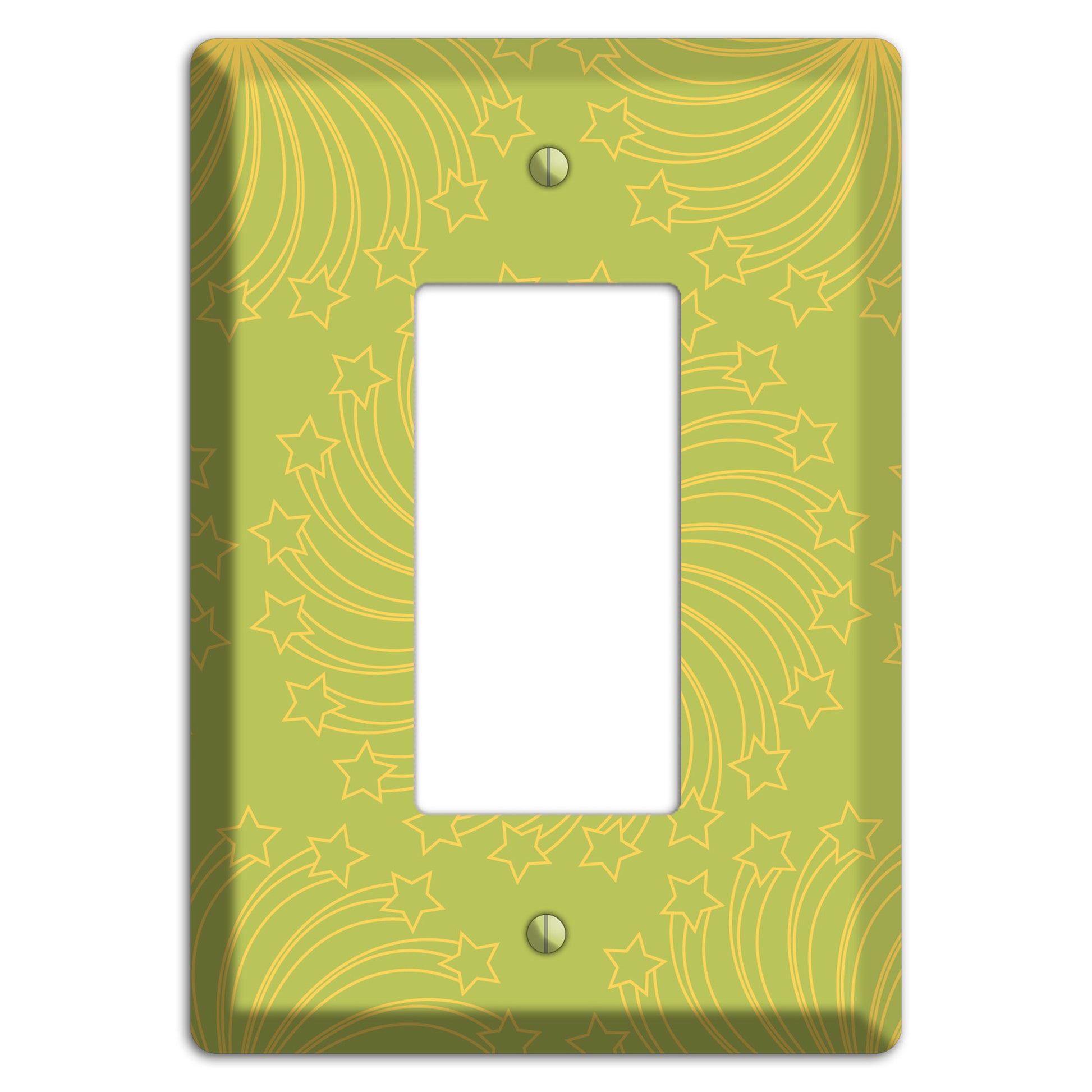 Multi Lime Star Swirl Rocker Wallplate