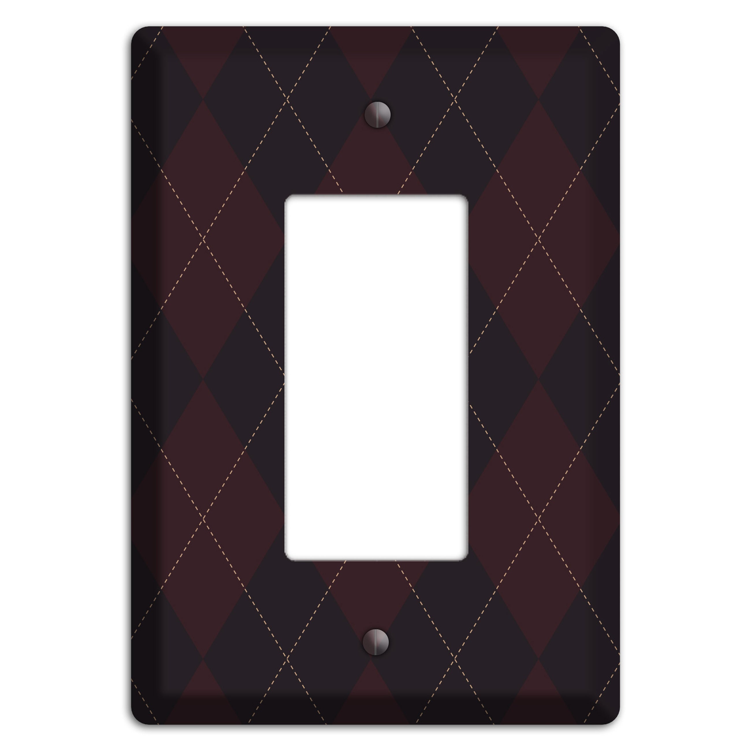 Black Argyle Rocker Wallplate