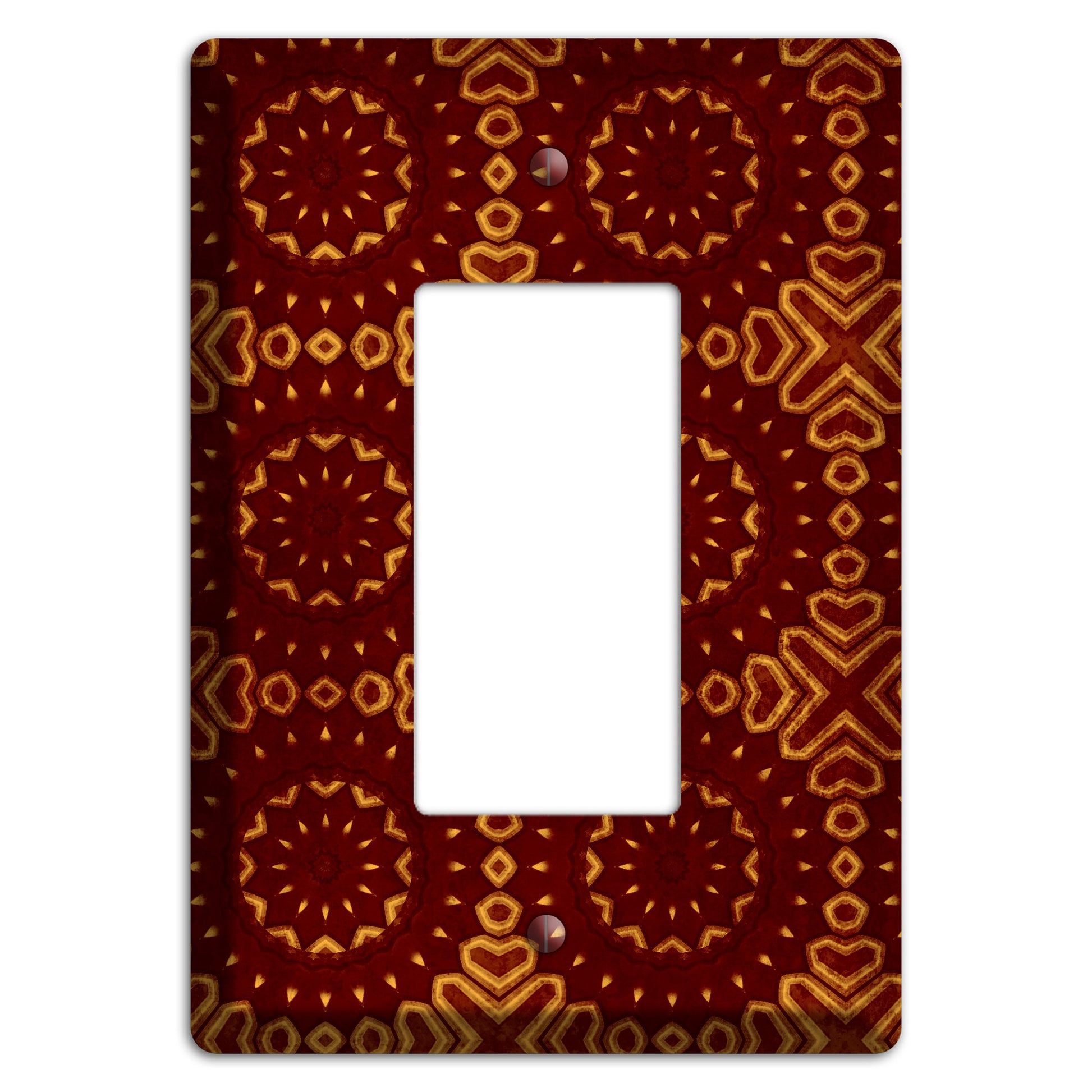 Maroon Grunge Suzani 3 Rocker Wallplate