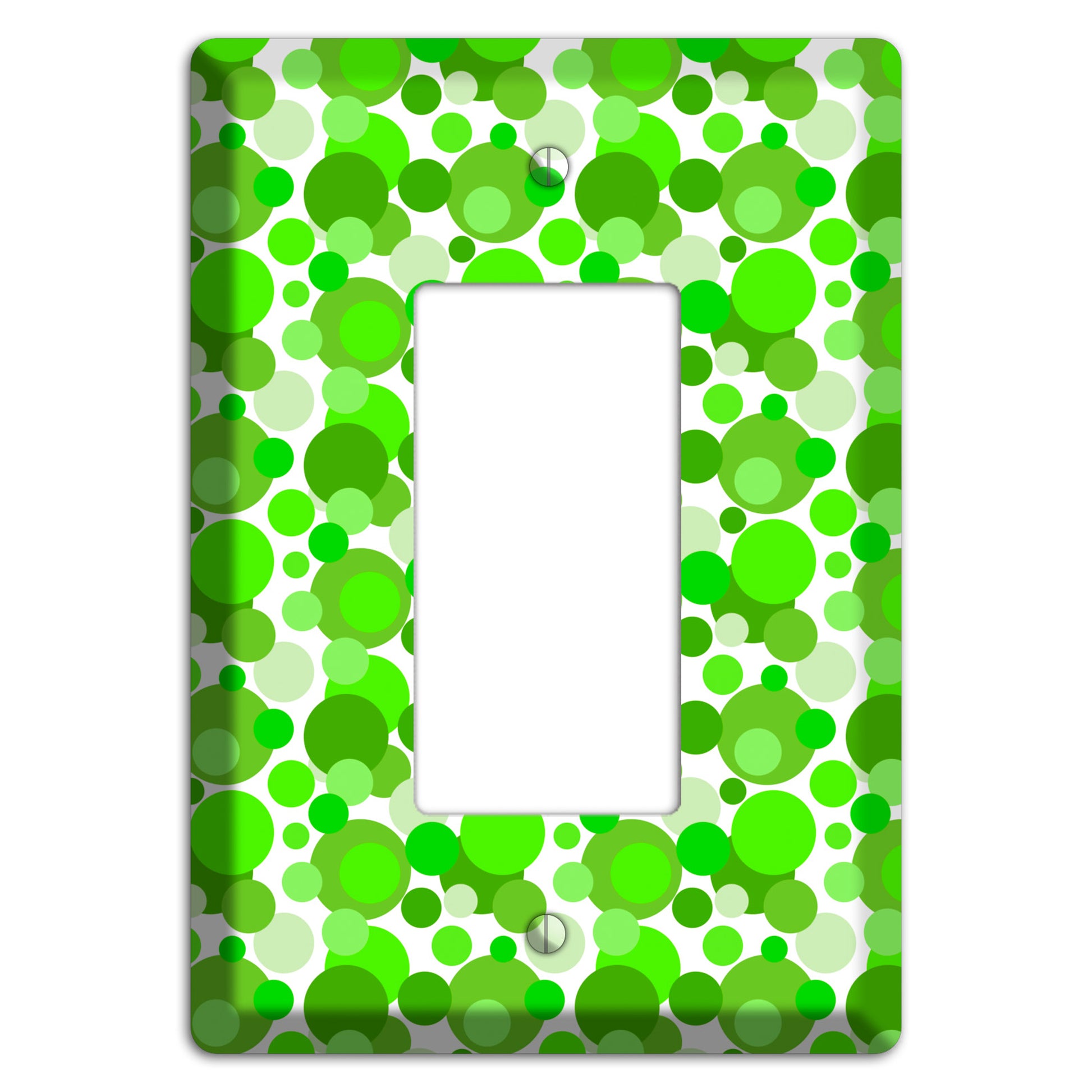 Multi Green Bubble Dots Rocker Wallplate