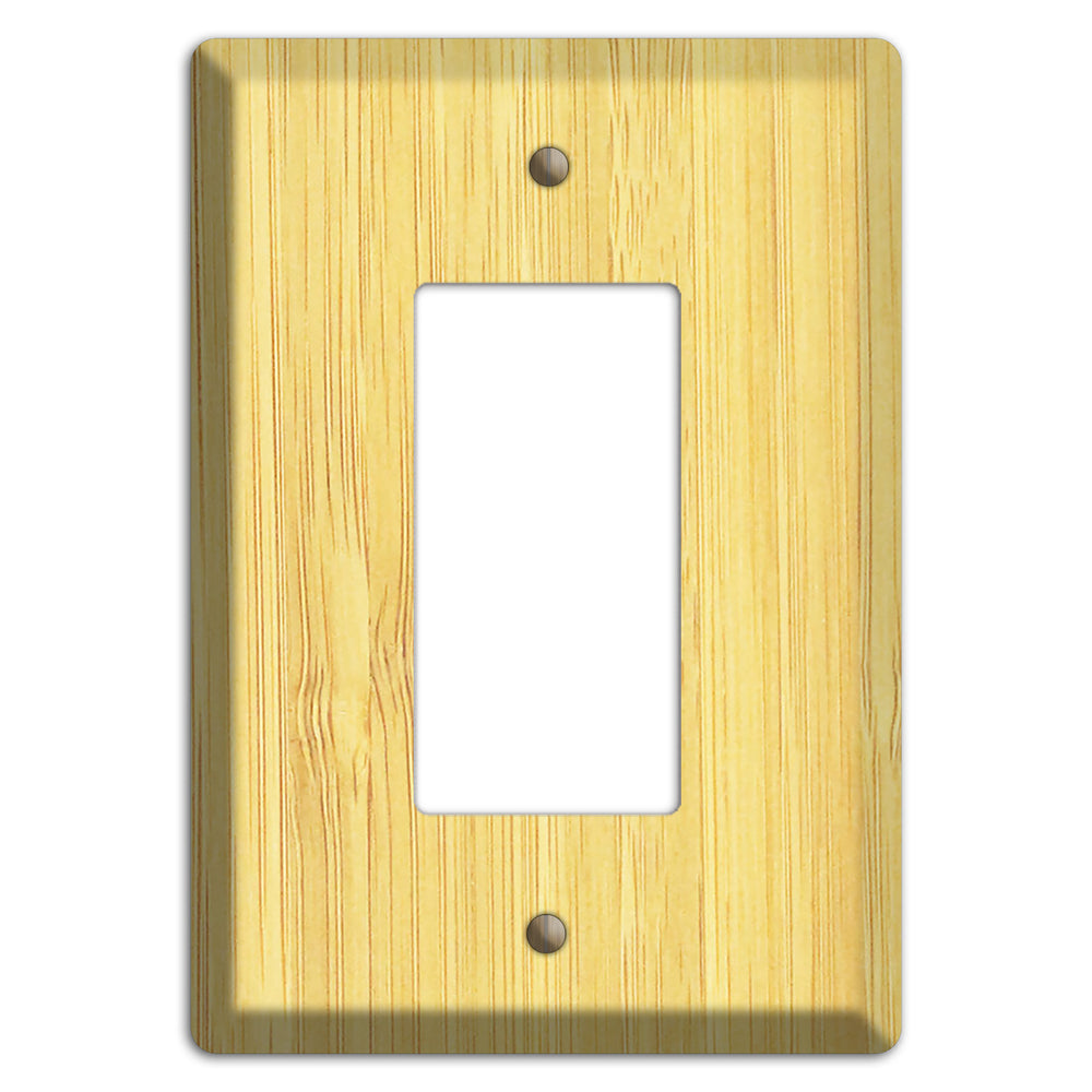 Natural Bamboo Wood Single Rocker Cover Plate