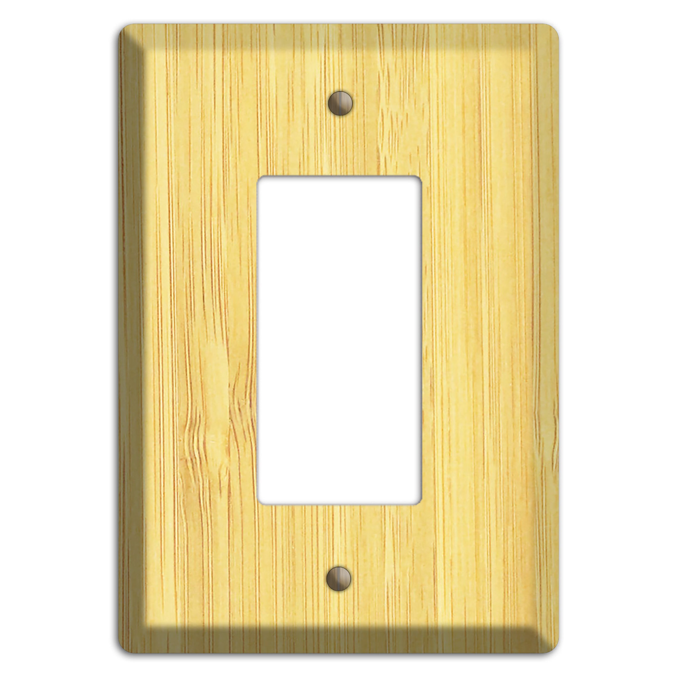 Natural Bamboo Wood Single Rocker Cover Plate