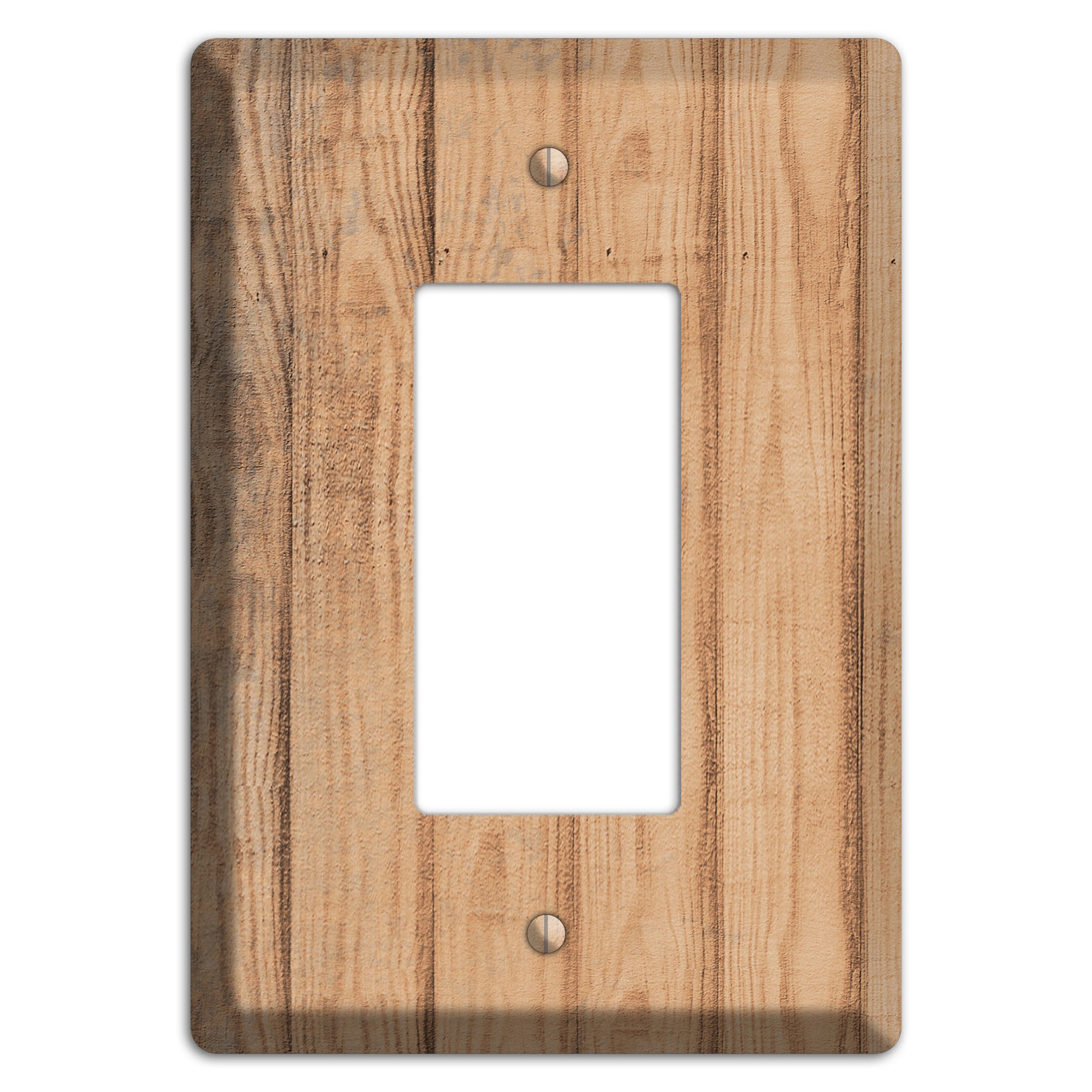 Tan Weathered Wood Rocker Wallplate
