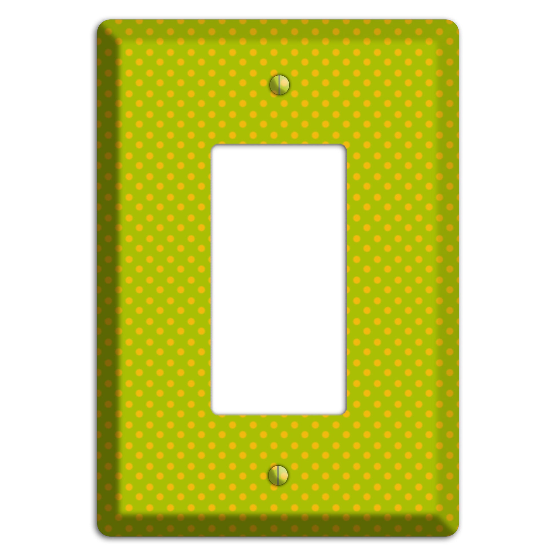 Multi Lime Tiny Polka Dots Rocker Wallplate