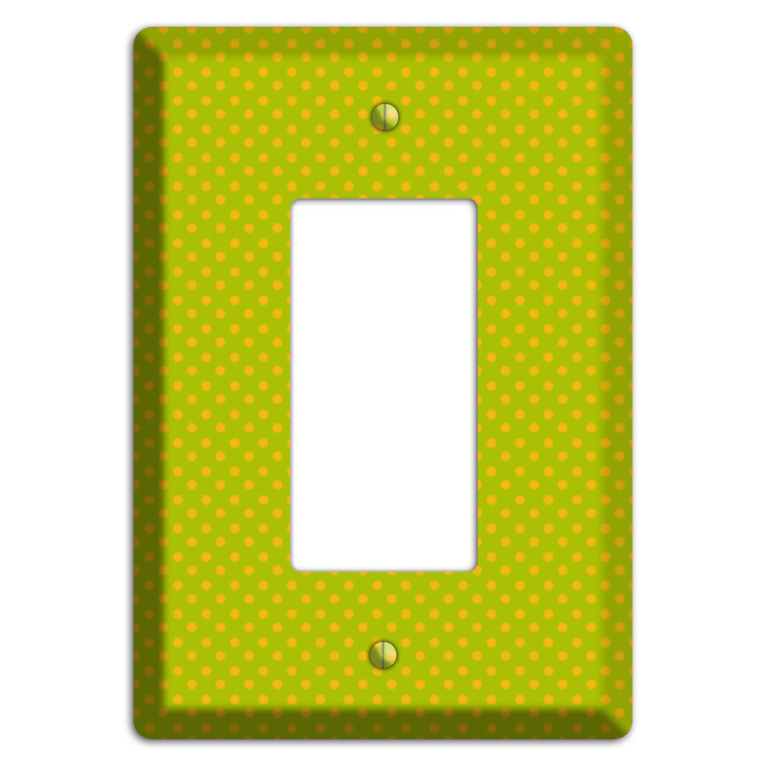 Multi Lime Tiny Polka Dots Rocker Wallplate