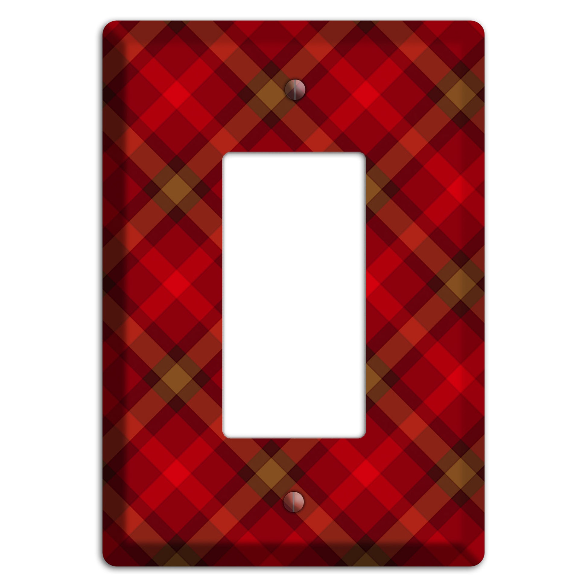 Red Tartan Rocker Wallplate