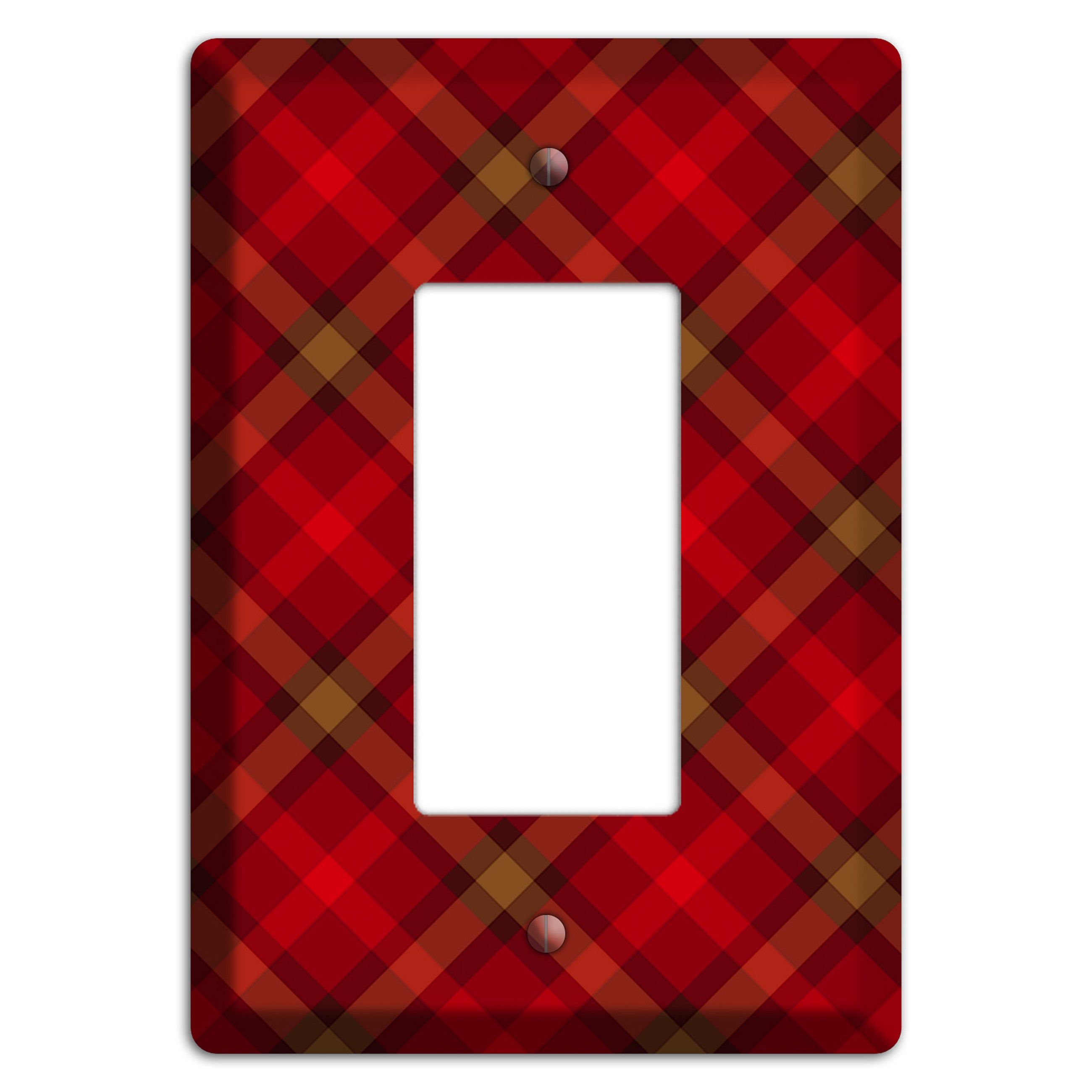 Red Tartan Rocker Wallplate