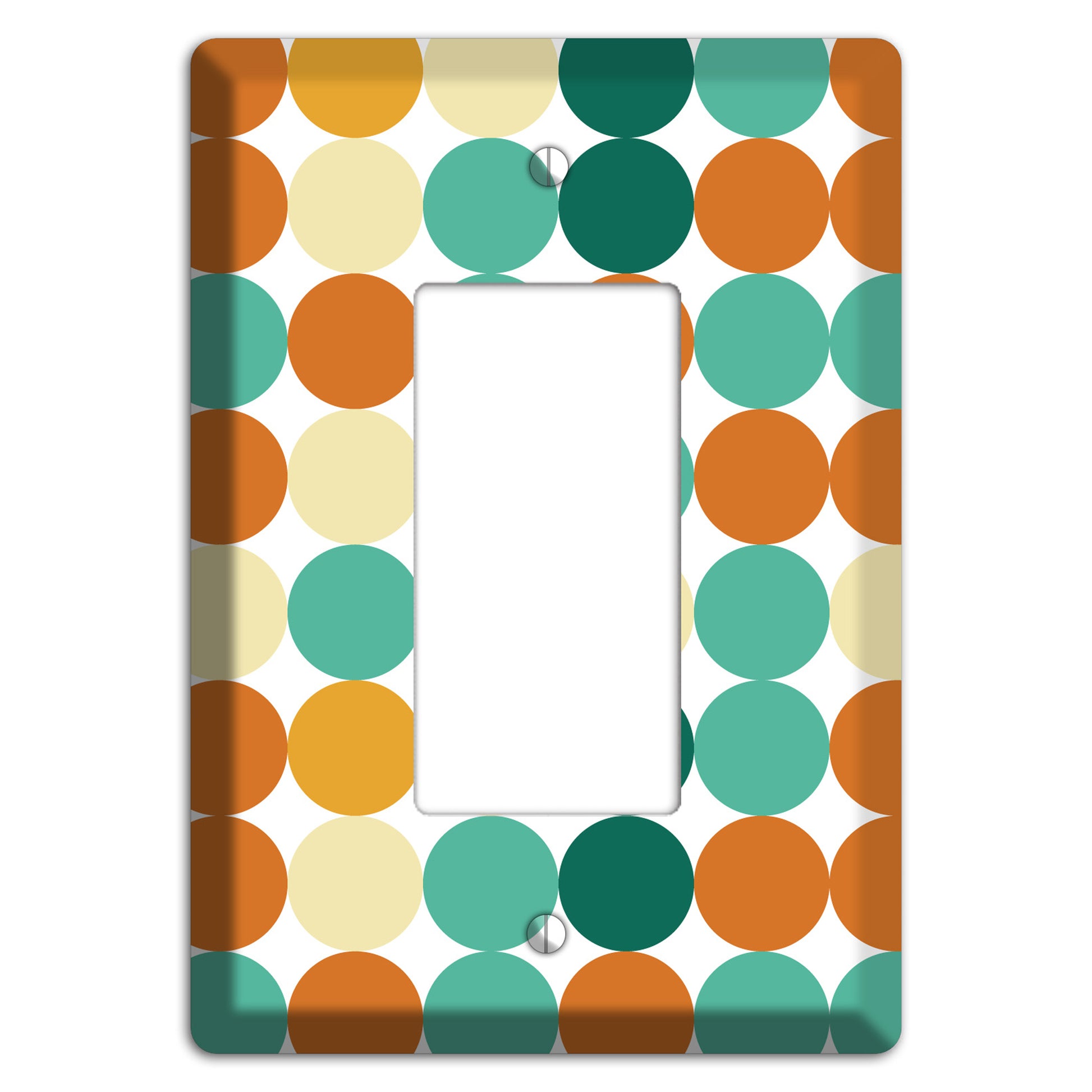 Multi Umber Jade Tiled Dots Rocker Wallplate