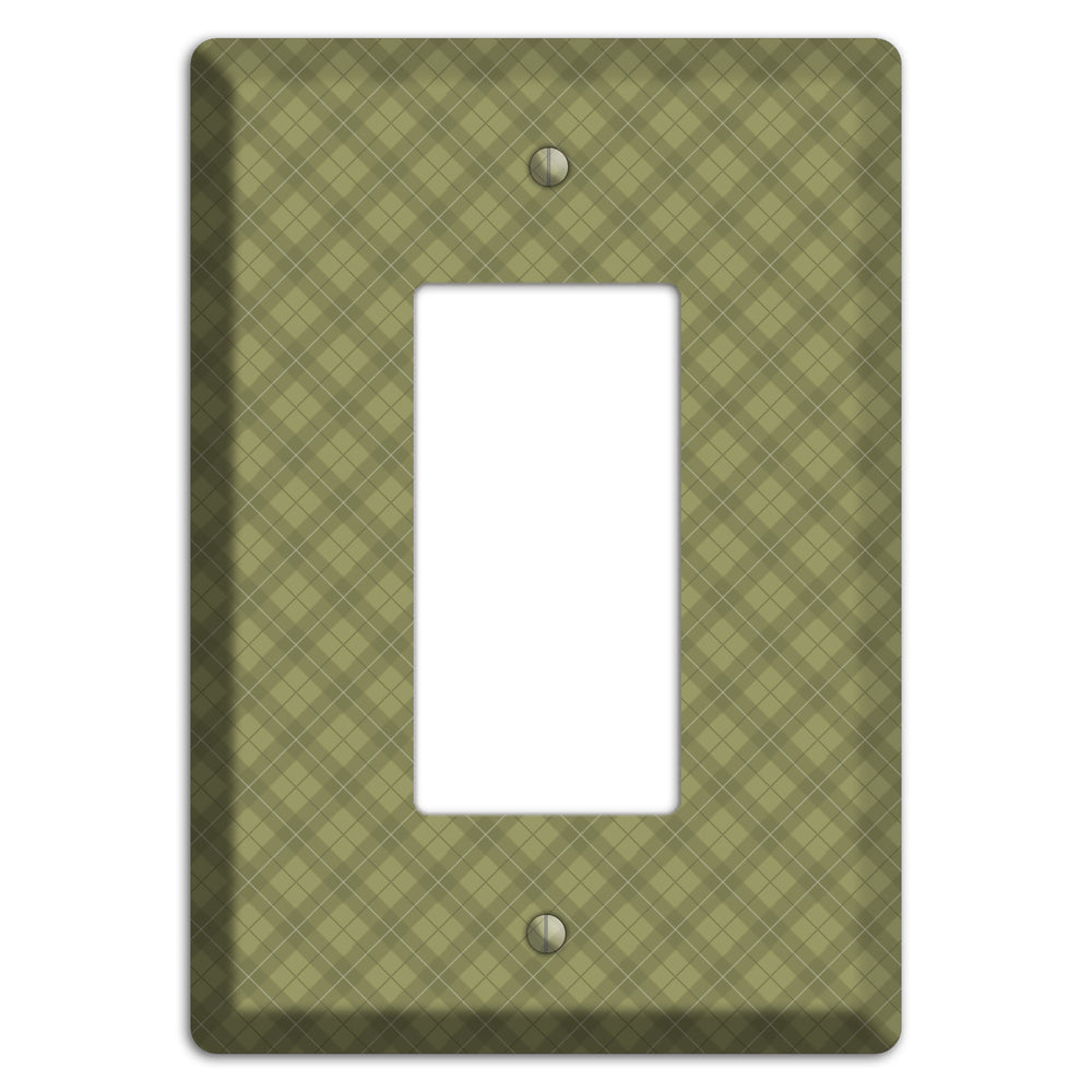 Green Plaid Rocker Wallplate