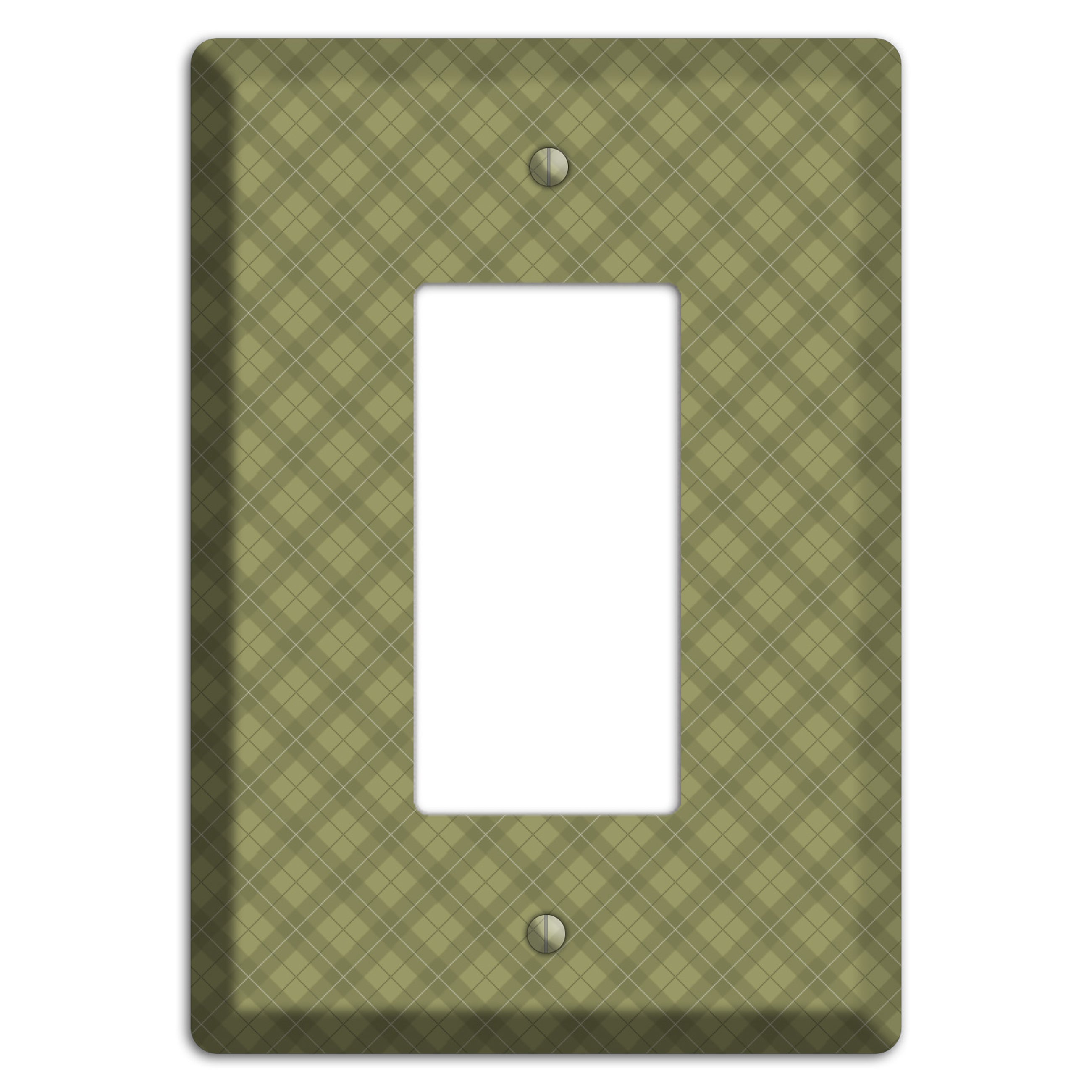 Green Plaid Rocker Wallplate