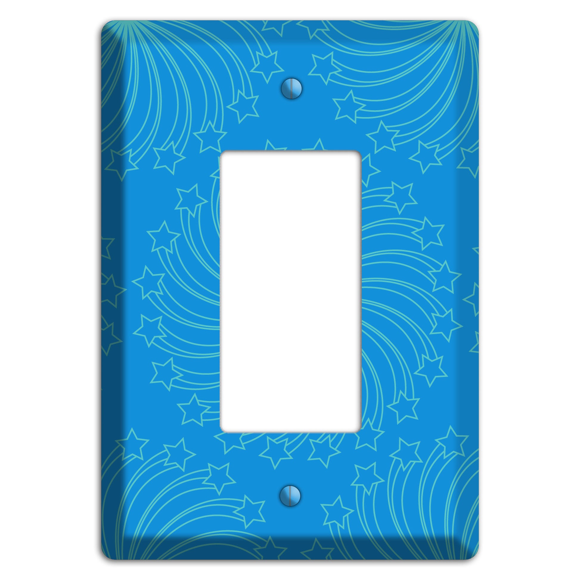 Multi Blue Star Swirl Rocker Wallplate