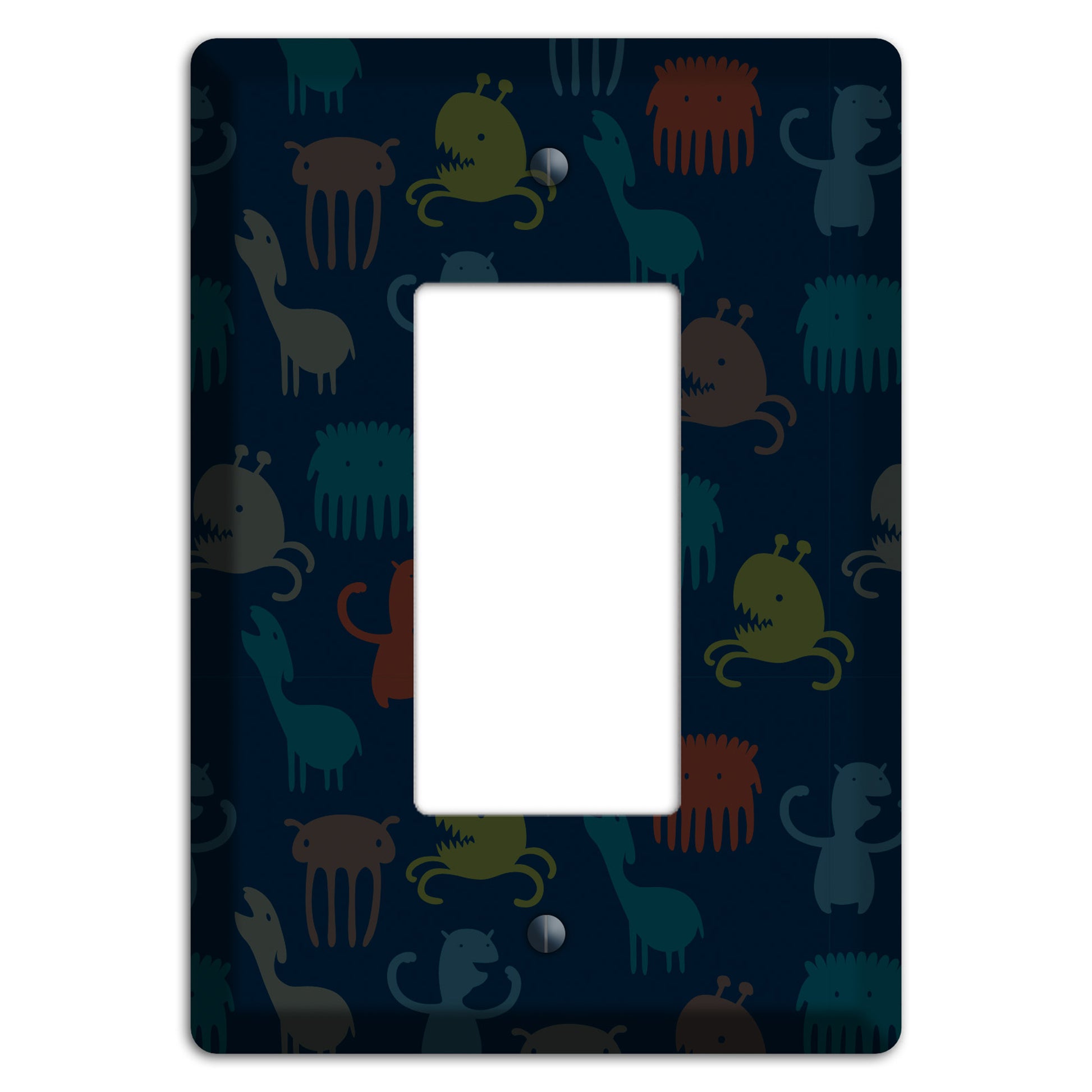 Silly Monsters Black Rocker Wallplate