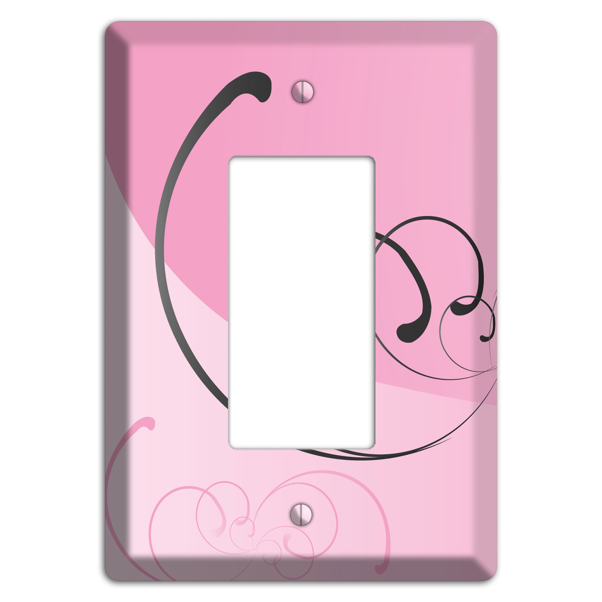Pink Swoop Rocker Wallplate