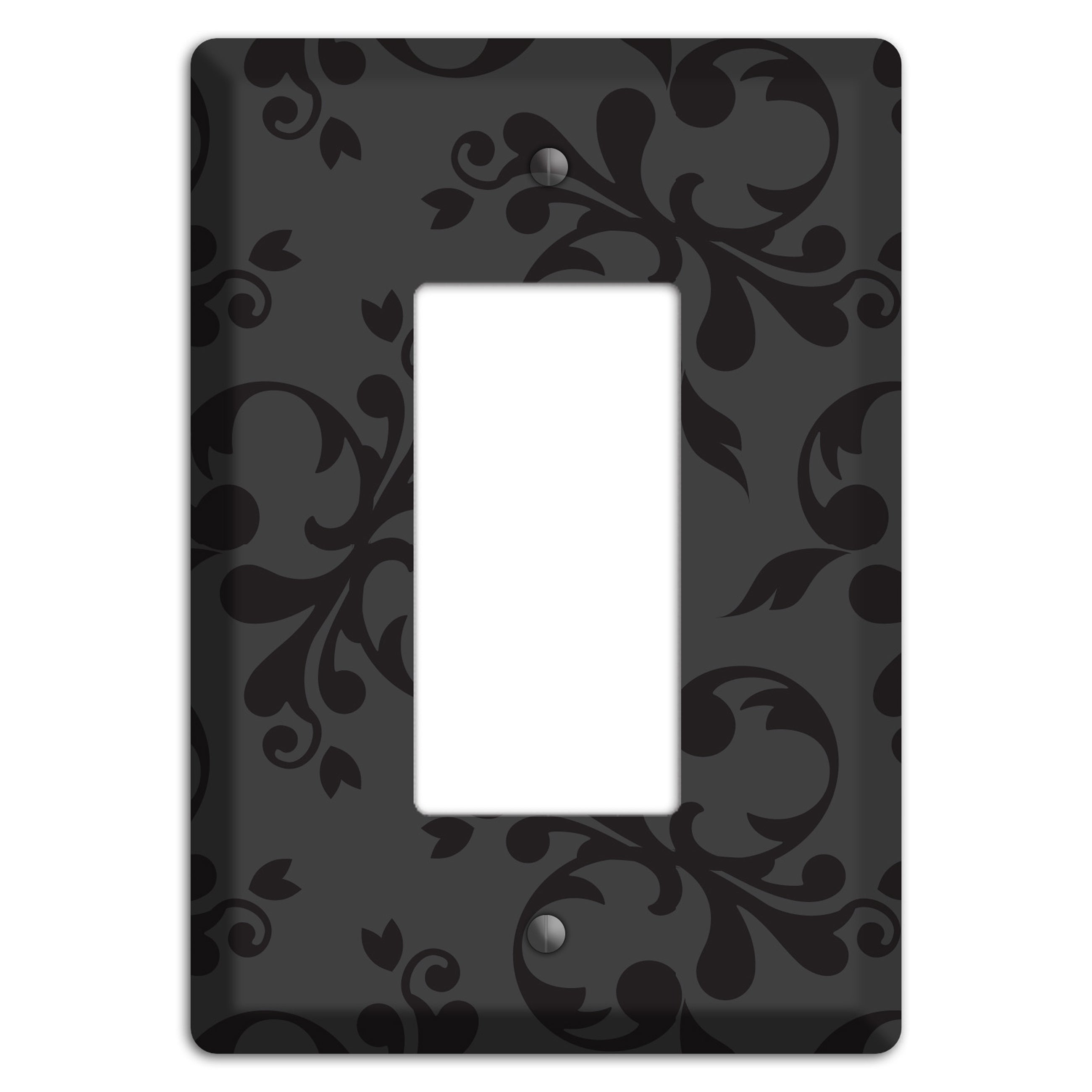 Grey Victorian Toile Rocker Wallplate