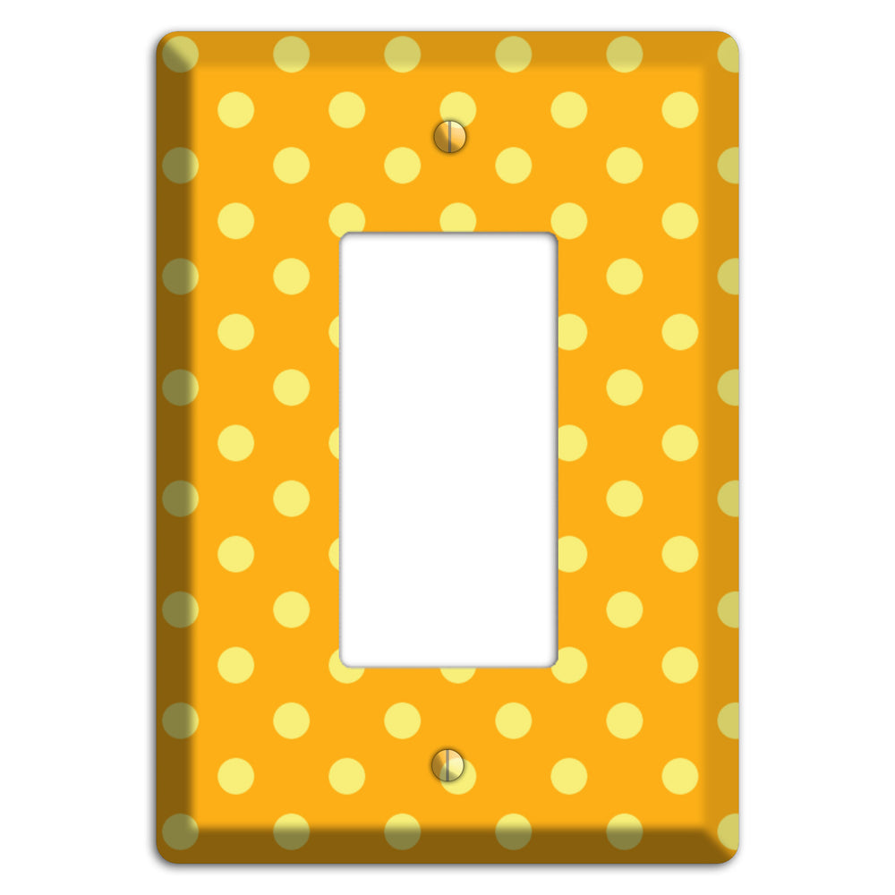 Orange and Yellow Polka Dot Rocker Wallplate