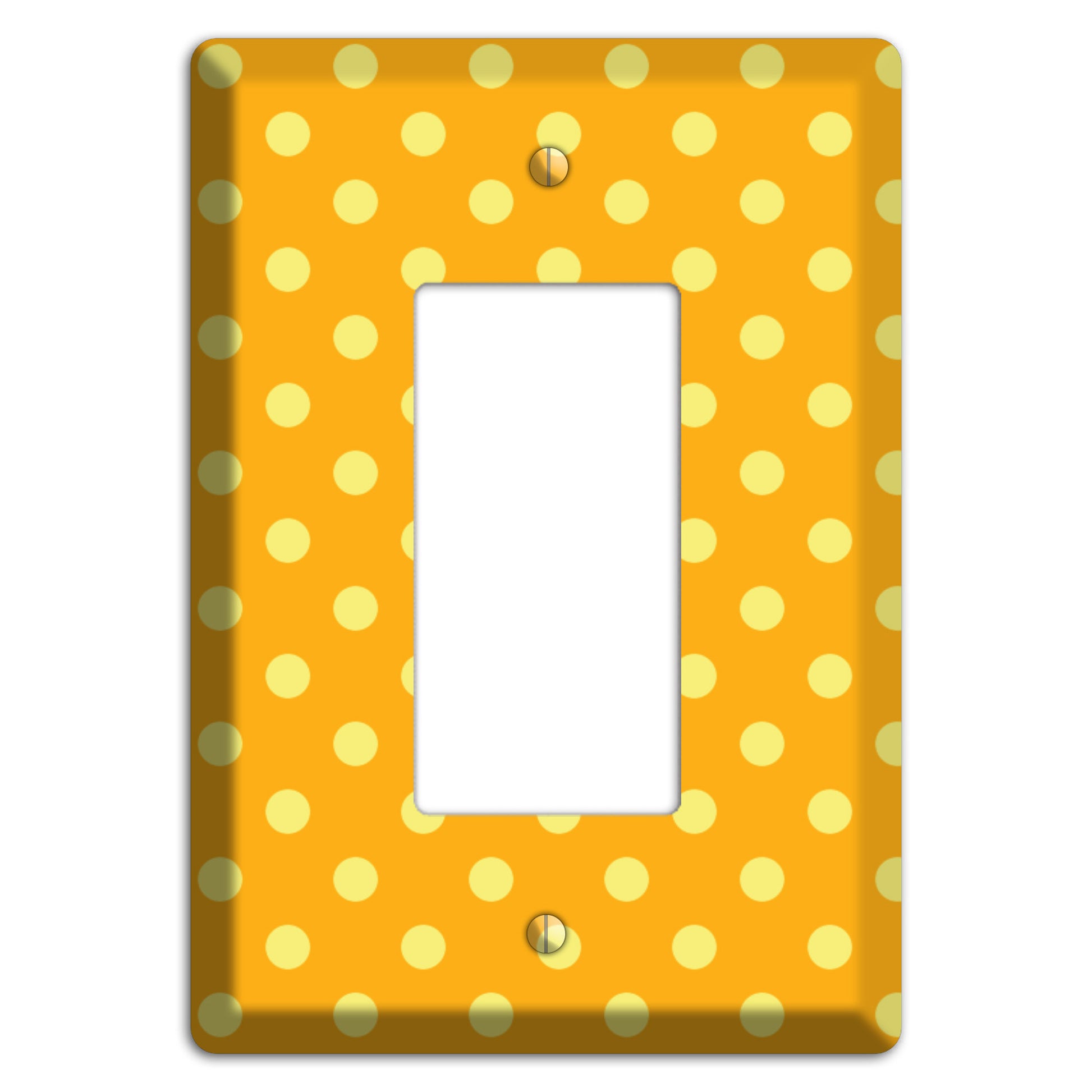 Orange and Yellow Polka Dot Rocker Wallplate
