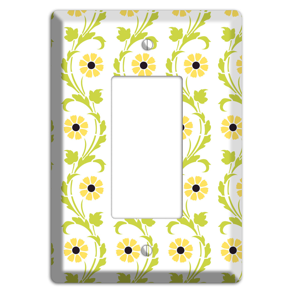 Green Vine Floral Rocker Wallplate