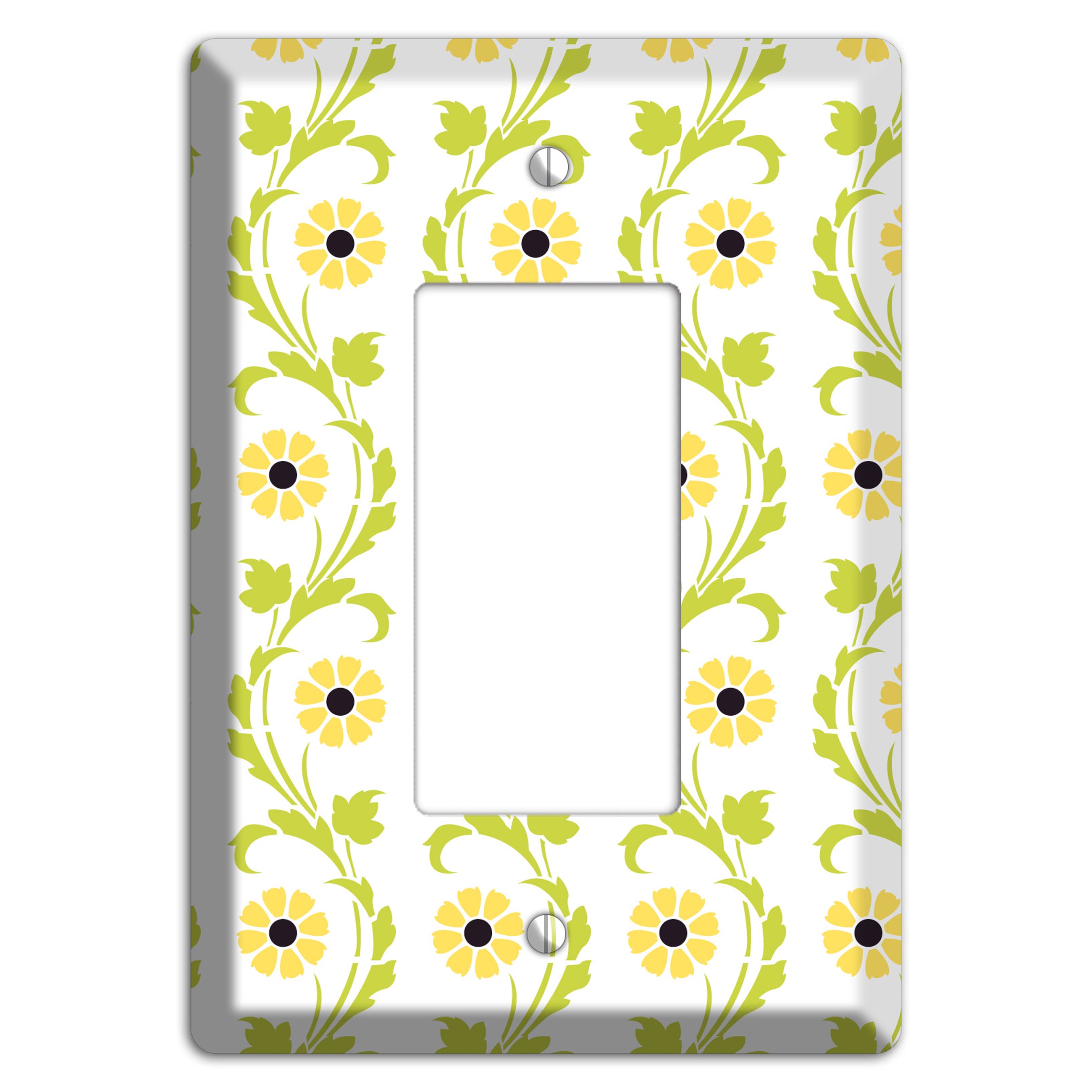 Green Vine Floral Rocker Wallplate
