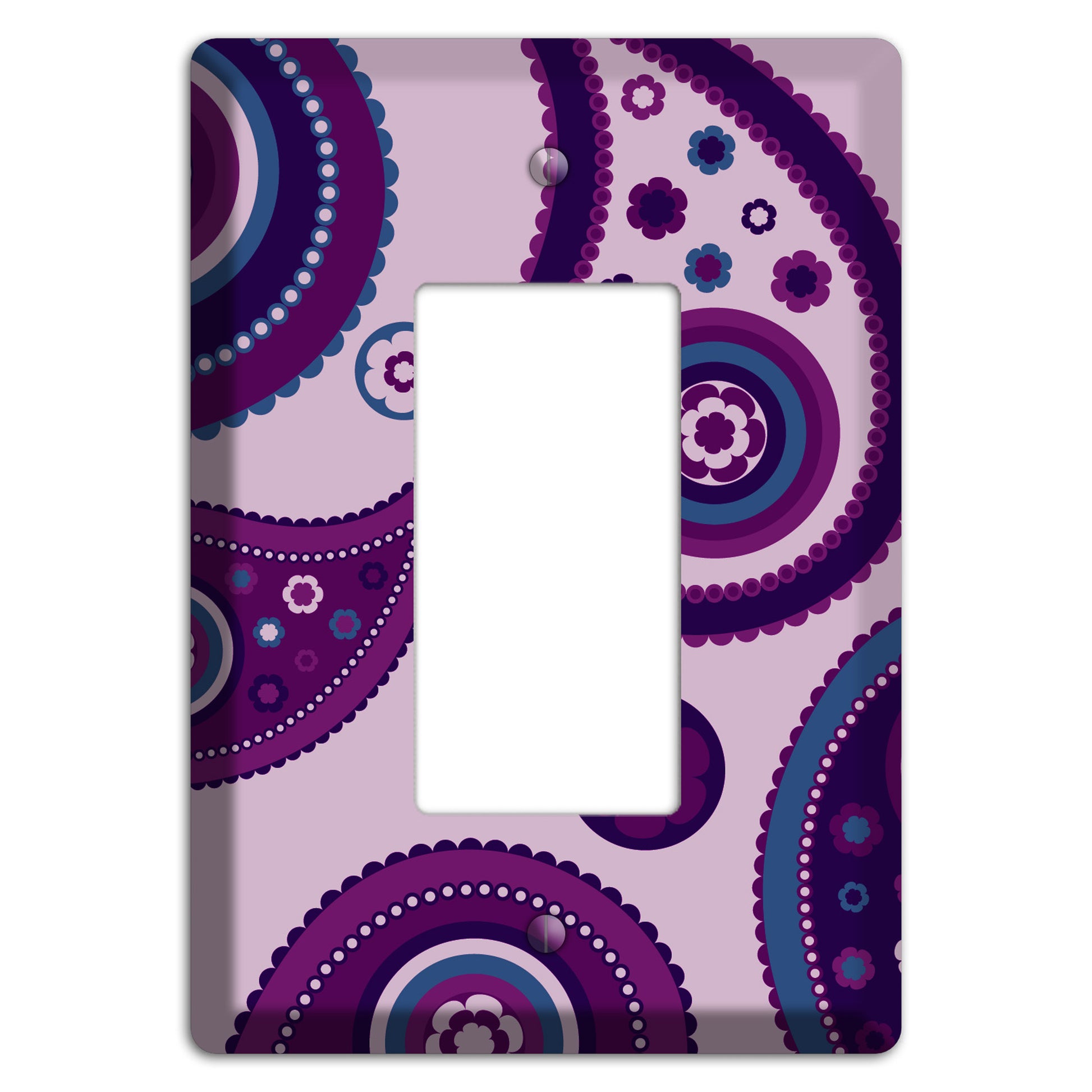 Light Purple Pailsey Rocker Wallplate