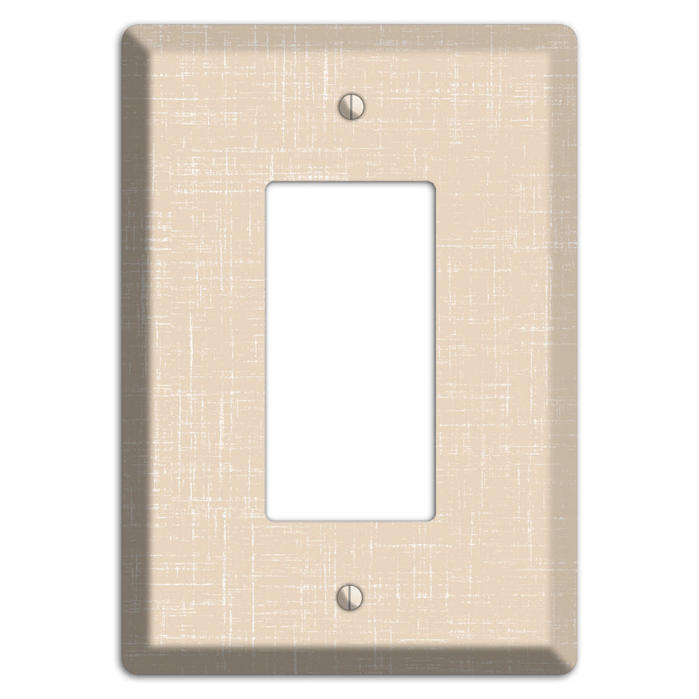 Double Spanish White Neutral Texture Rocker Wallplate