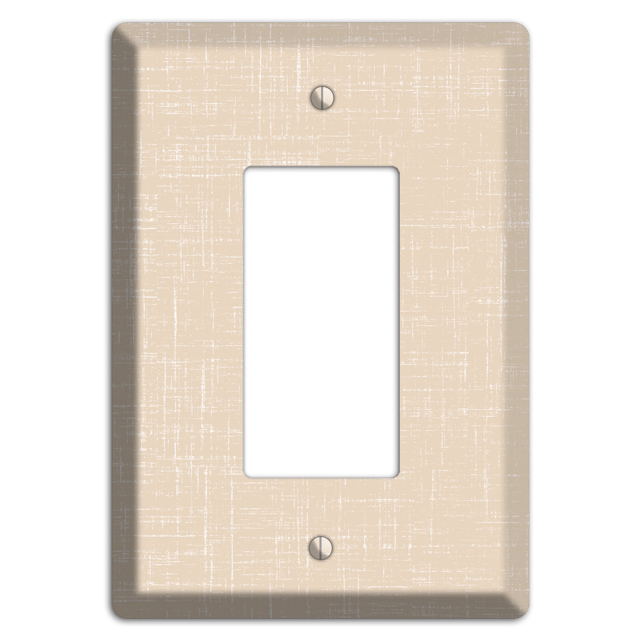 Double Spanish White Neutral Texture Rocker Wallplate