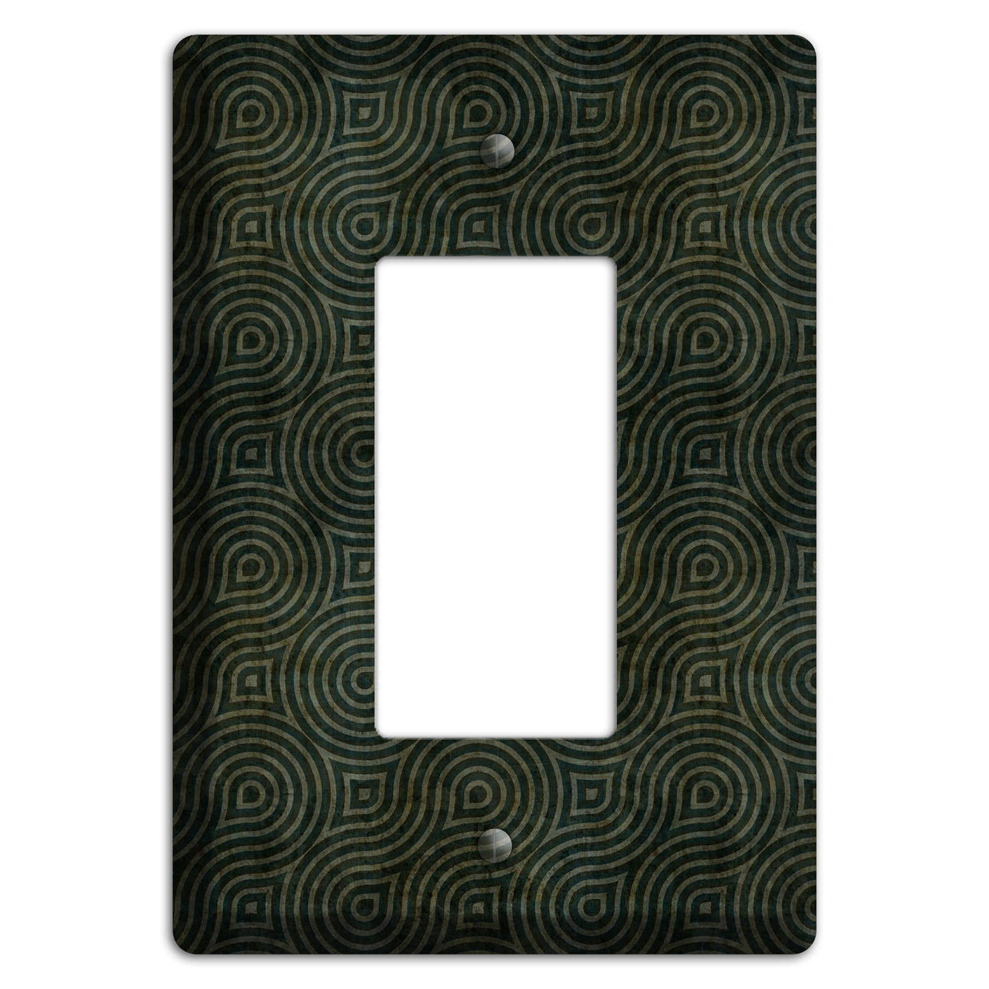 Green and Black Swirl Rocker Wallplate
