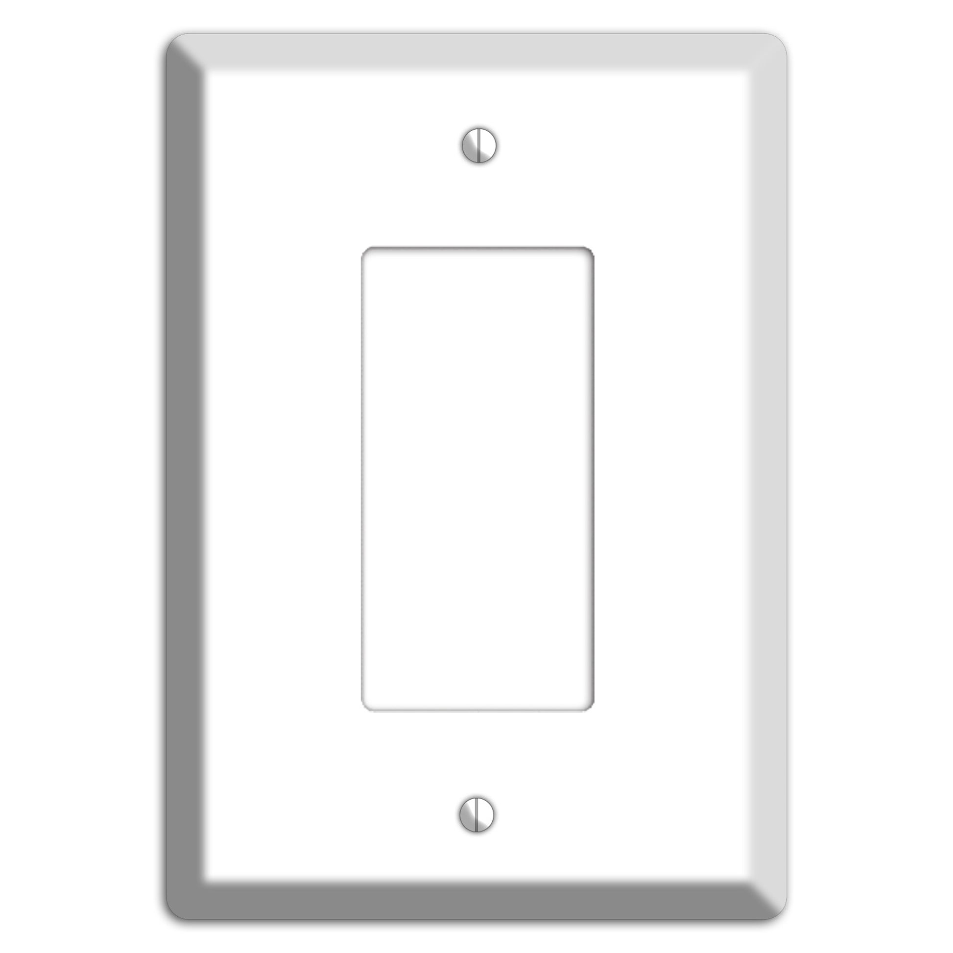 White Metal Rocker Wallplate
