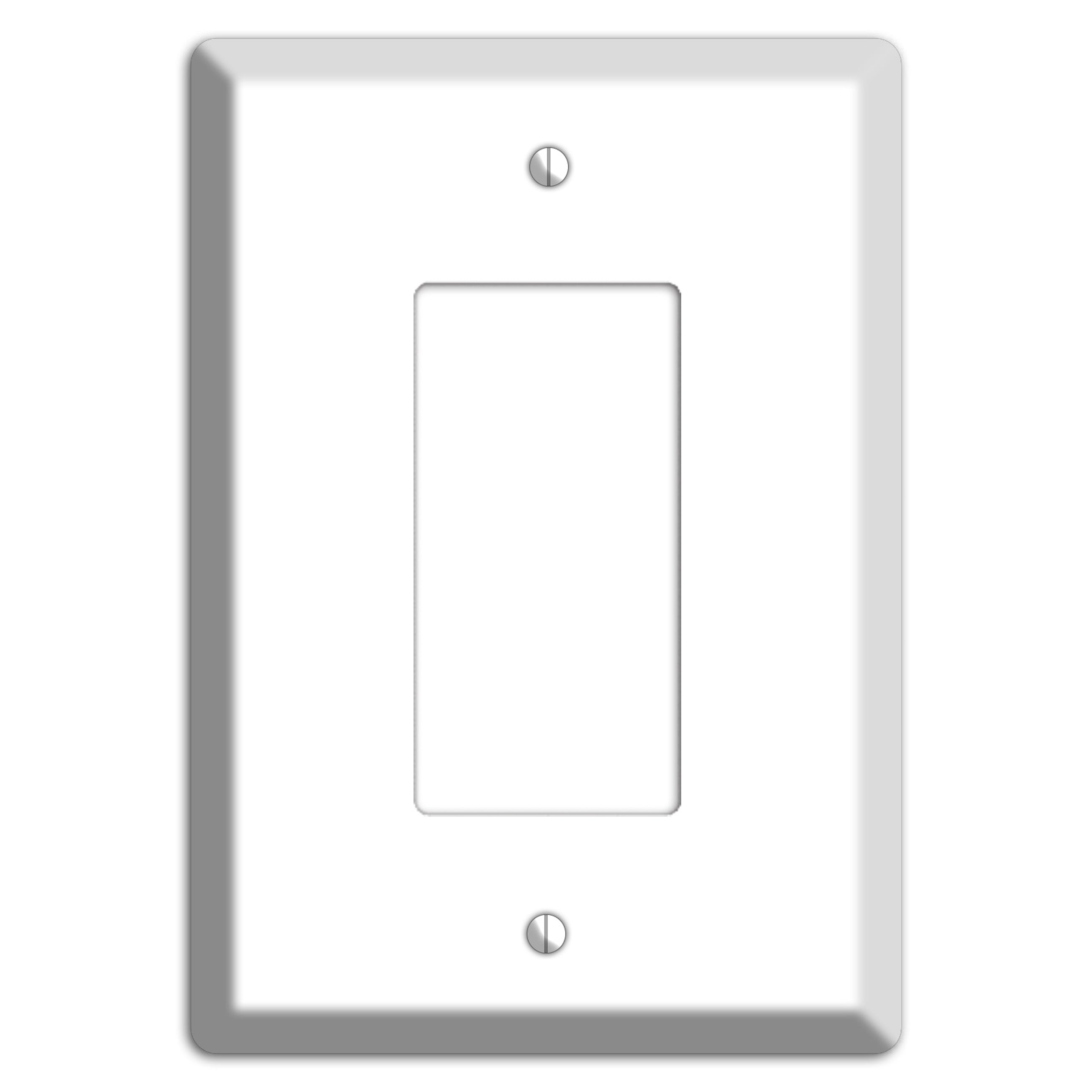 White Metal Rocker Wallplate